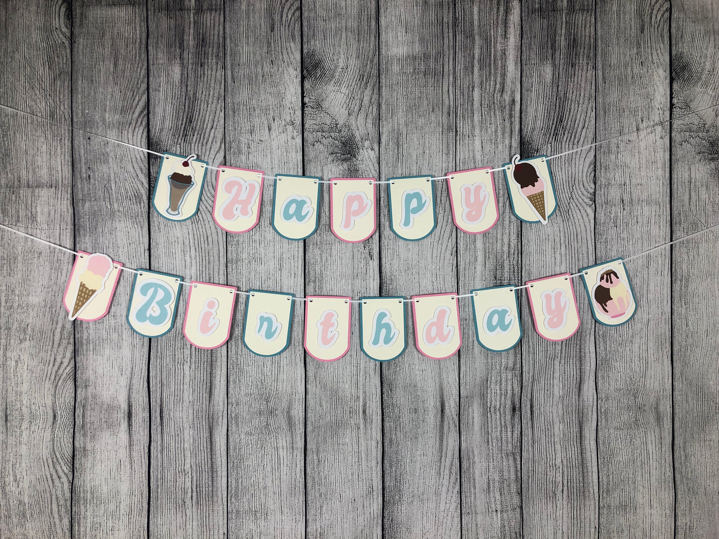 Ice Cream Party Banner | Ice Cream Party | Ice Cream Birthday | Ice Cream Garland