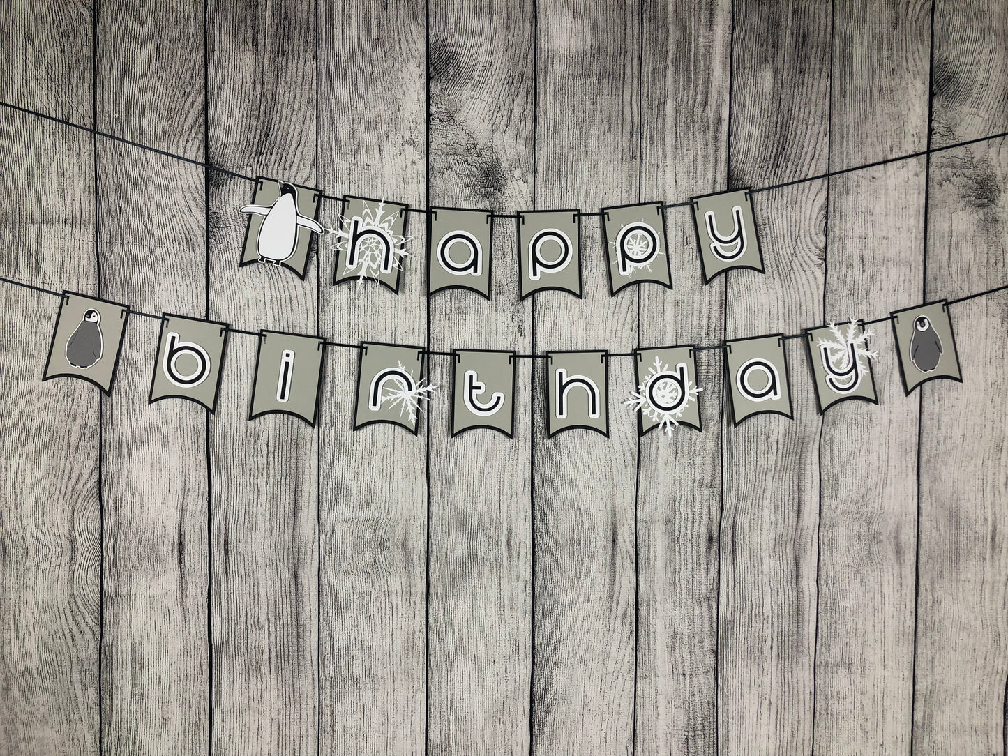 Penguin Party Banner Neutral | Neutral Garland | Penguin Garland | Penguin Birthday