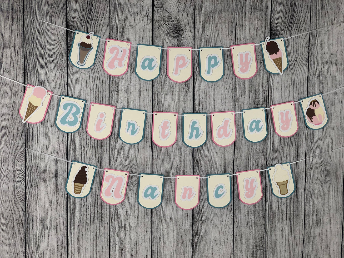 Ice Cream Party Banner | Ice Cream Party | Ice Cream Birthday | Ice Cream Garland