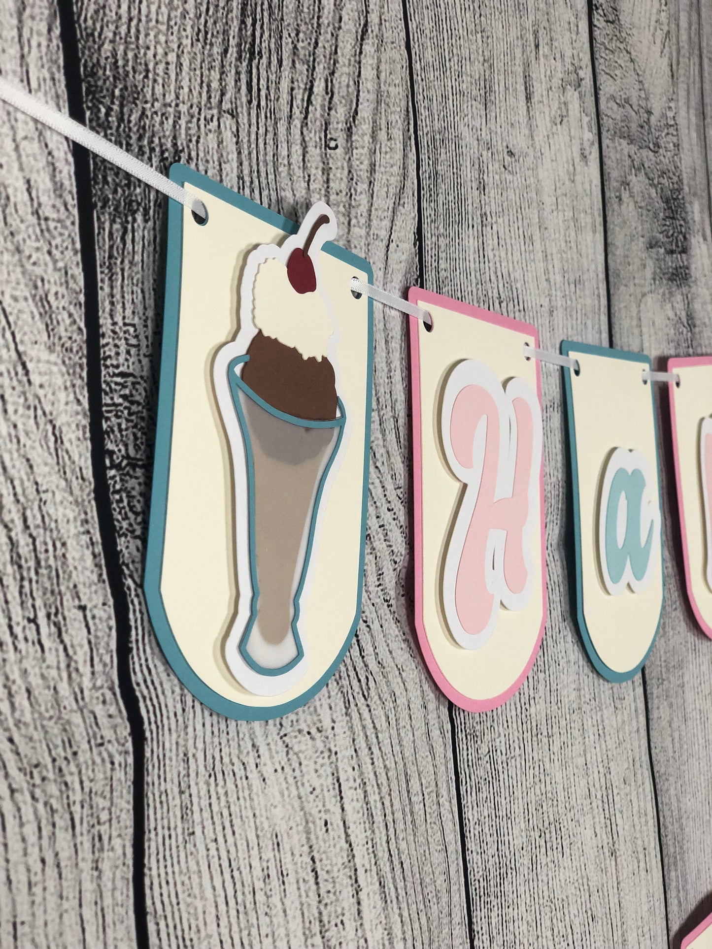 Ice Cream Party Banner | Ice Cream Party | Ice Cream Birthday | Ice Cream Garland