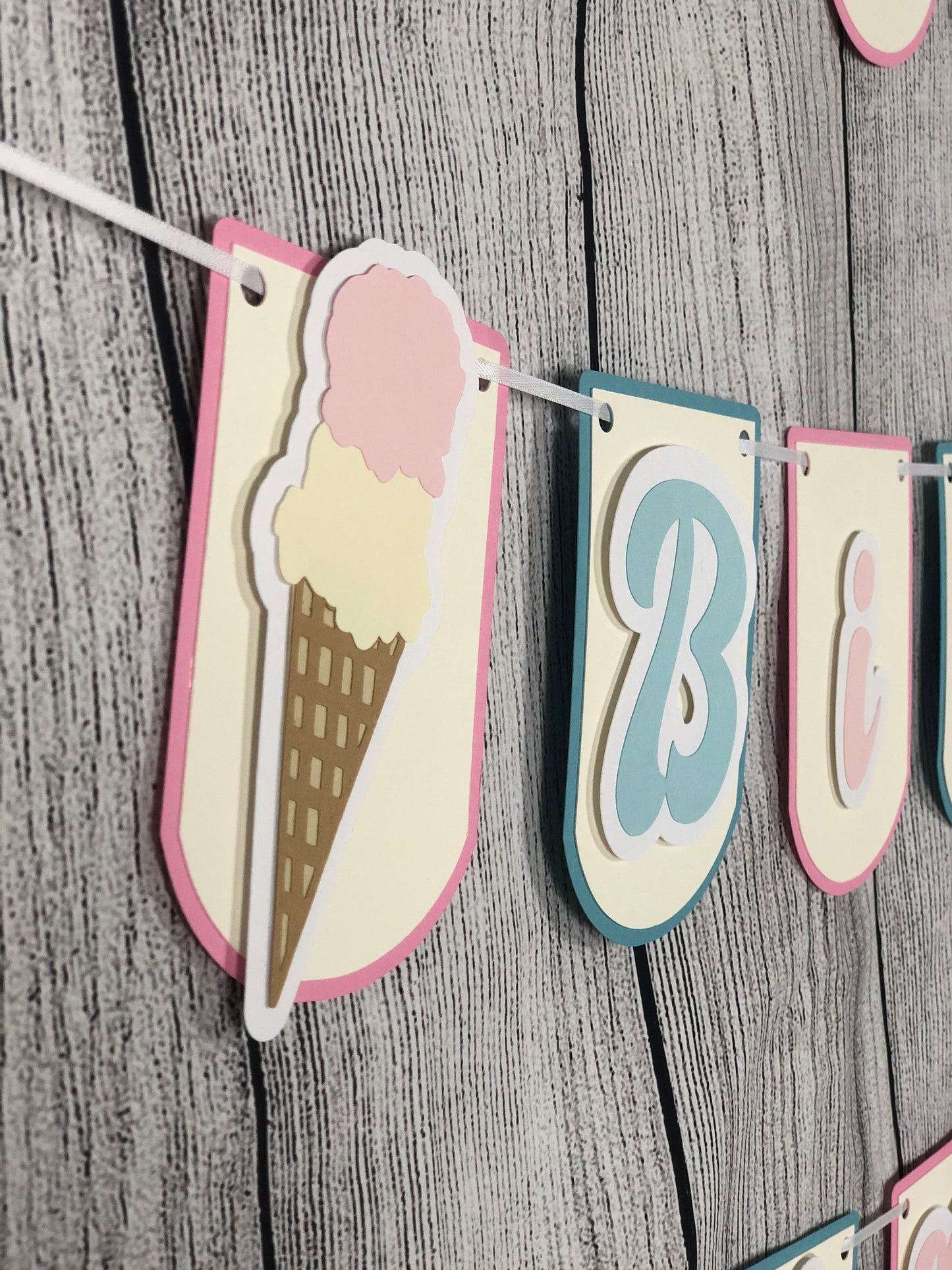 Ice Cream Party Banner | Ice Cream Party | Ice Cream Birthday | Ice Cream Garland