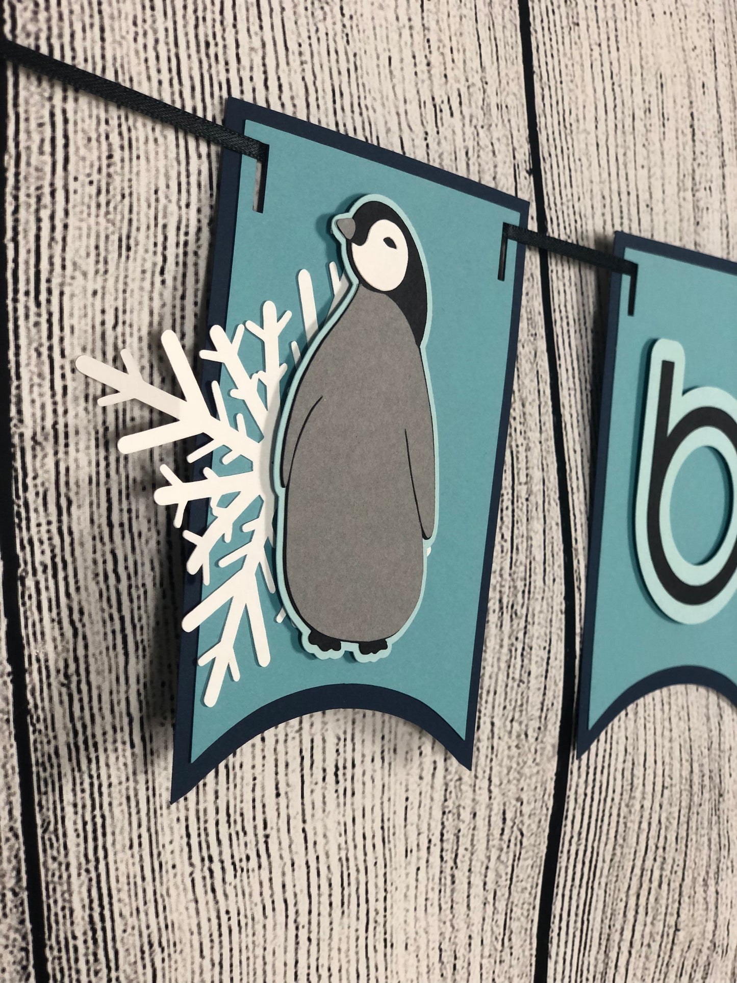 Penguin Party Banner Blue | Penguin Banner | Penguin Garland | Penguin Party