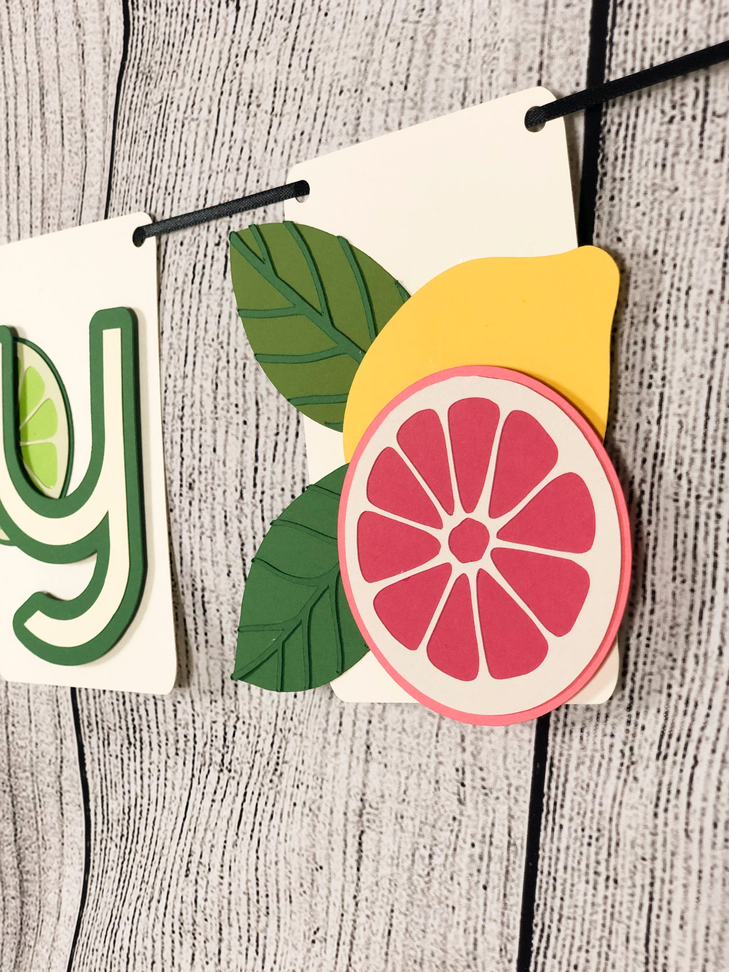 Citrus Party Banner| Lemon Banner | Lemon Garland | Summer Party | Party Decorations