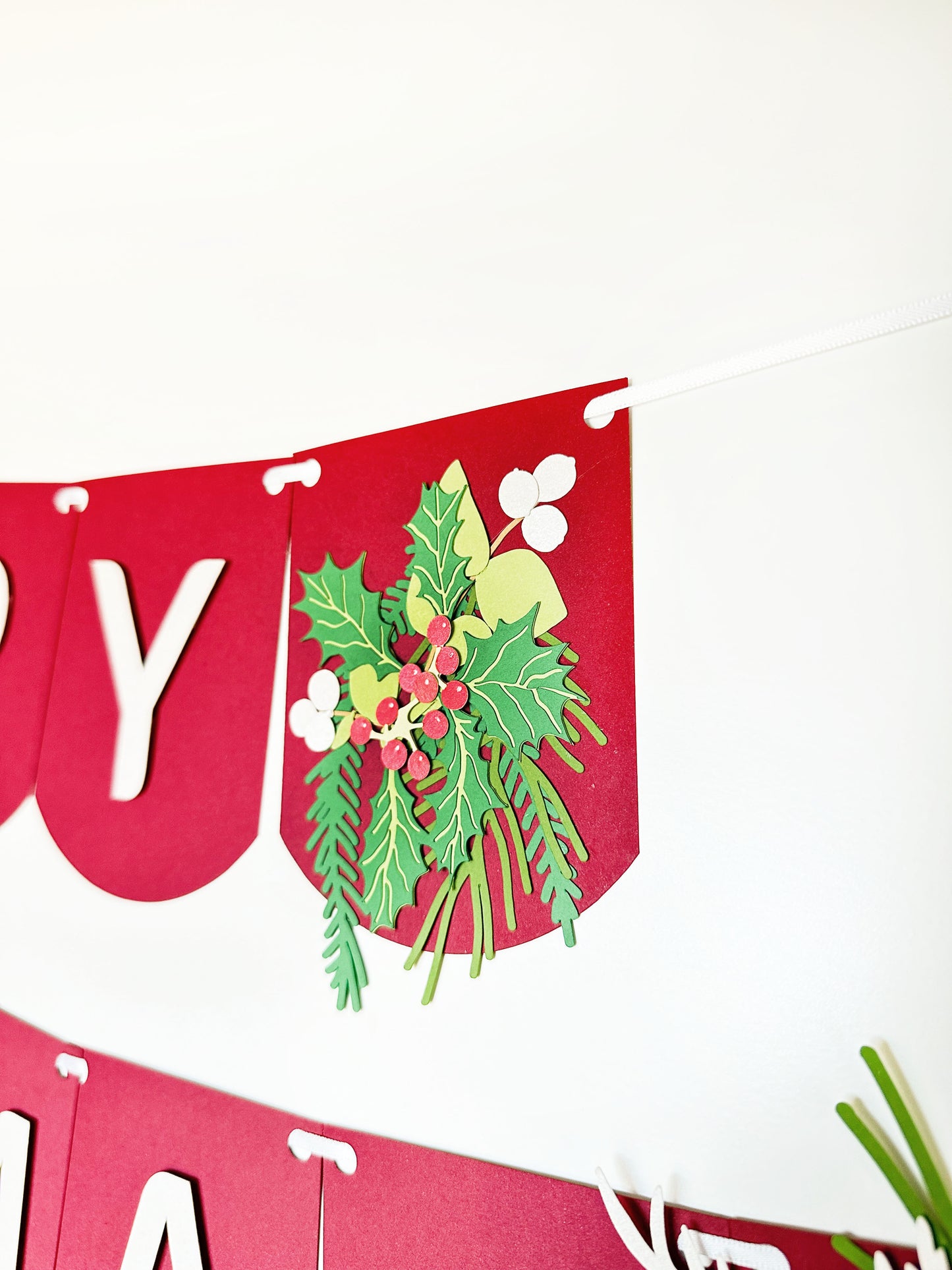 Christmas Deer Banner | Christmas Deer Garland | Christmas Deer | Merry Christmas | Holiday Decor | Christmas Decor | Holly | Holiday Party