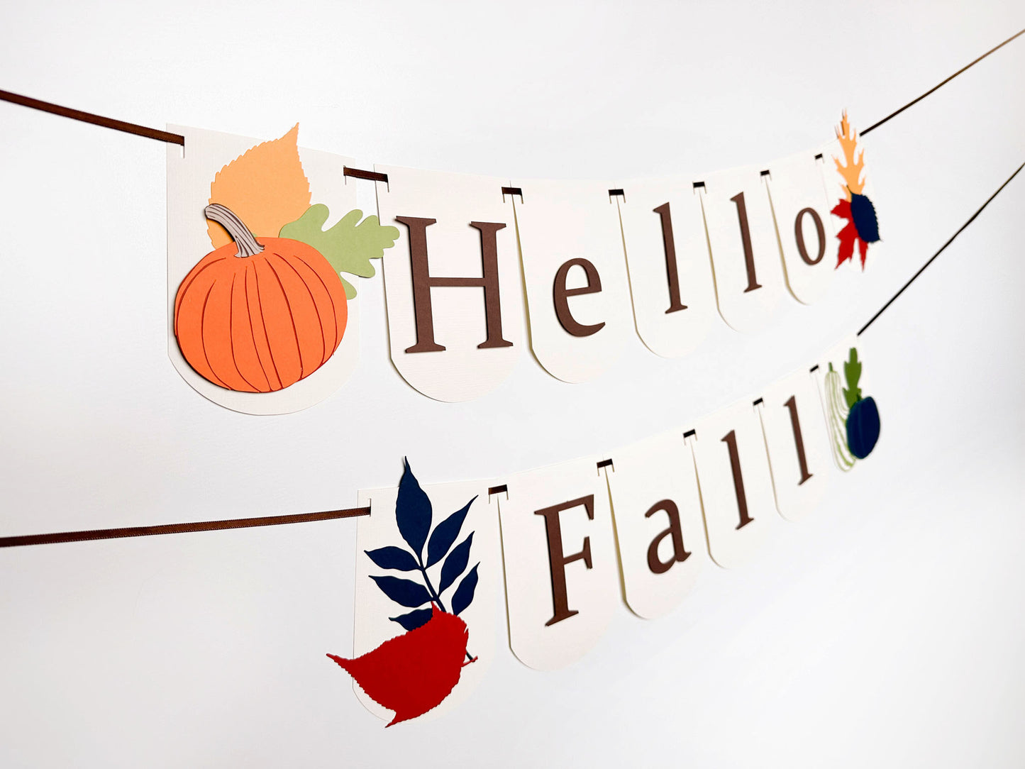 Autumn Party Garland | Hello Fall | Thanksgiving | Autumn Banner | Pumpkin | Gourd | Squash | Thanksgiving Banner | Birthday | Fall Event