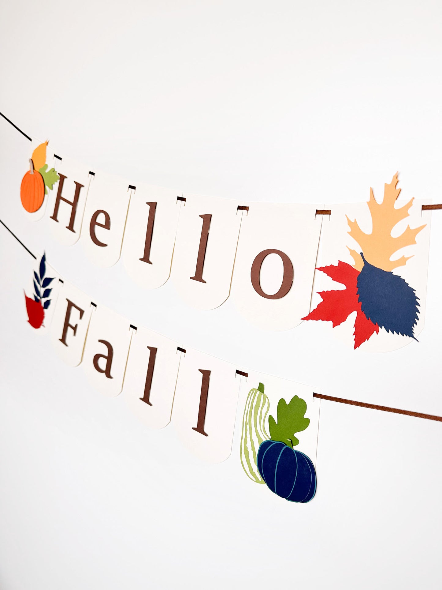 Autumn Party Garland | Hello Fall | Thanksgiving | Autumn Banner | Pumpkin | Gourd | Squash | Thanksgiving Banner | Birthday | Fall Event