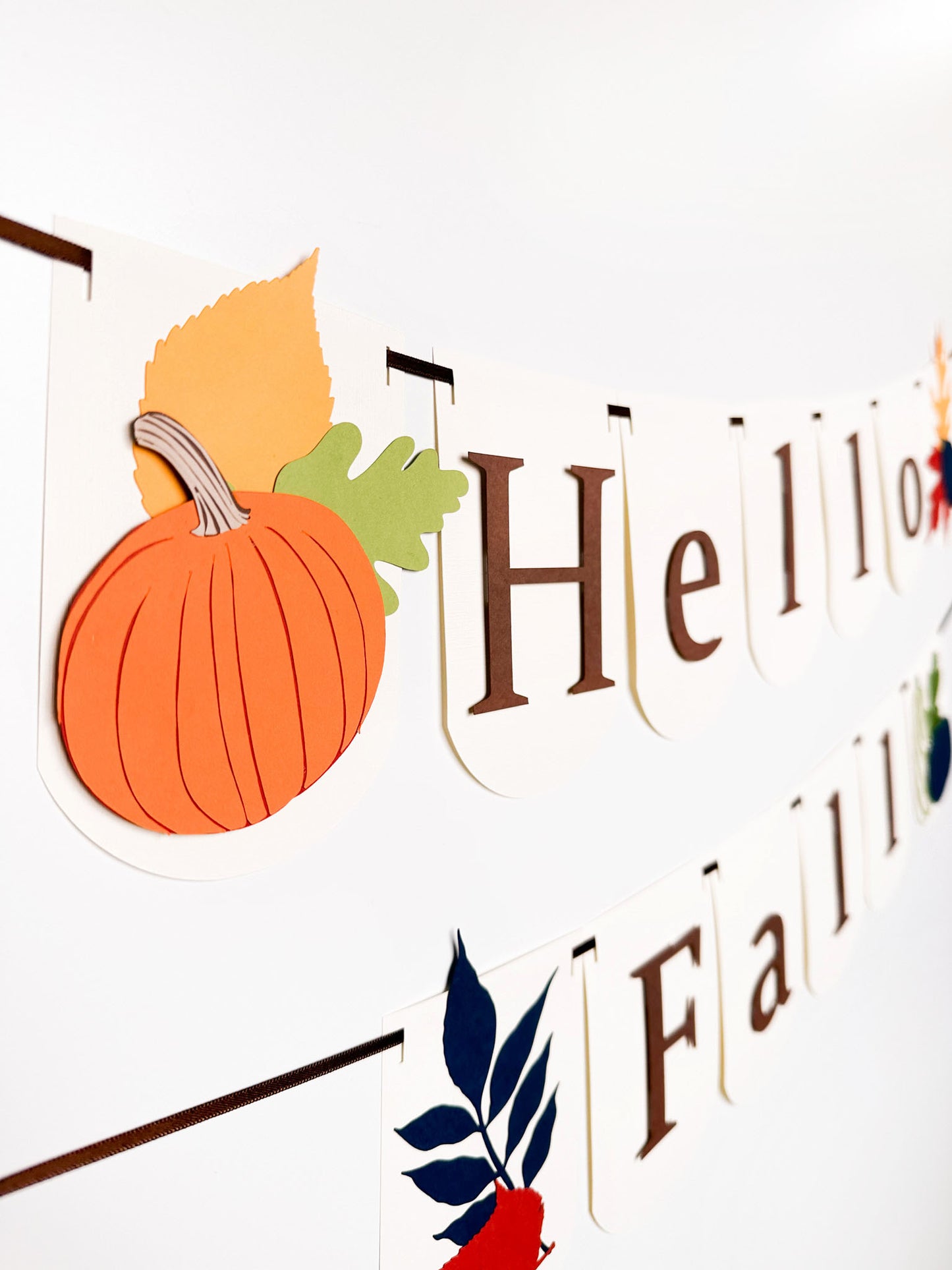 Autumn Party Garland | Hello Fall | Thanksgiving | Autumn Banner | Pumpkin | Gourd | Squash | Thanksgiving Banner | Birthday | Fall Event