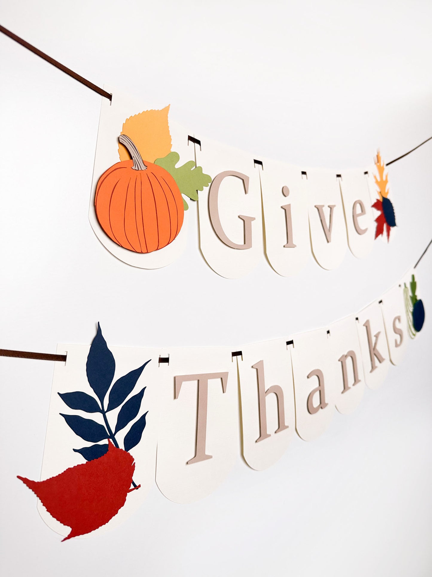 Fall Party Banner | Give Thanks | Custom Fall Banner | Pumpkin | Gourd | Squash | Autumn | Thanksgiving Garland | Birthday | Fall Event |