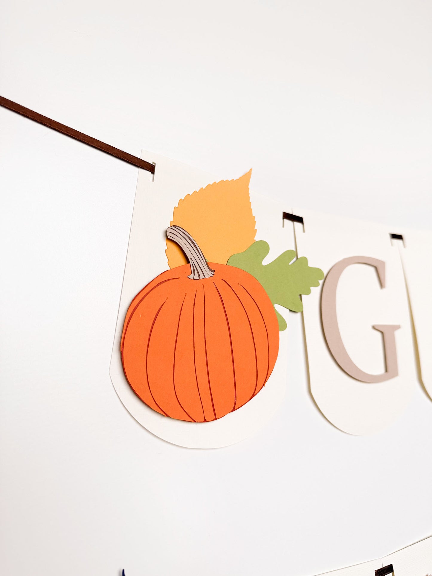 Fall Party Banner | Give Thanks | Custom Fall Banner | Pumpkin | Gourd | Squash | Autumn | Thanksgiving Garland | Birthday | Fall Event |