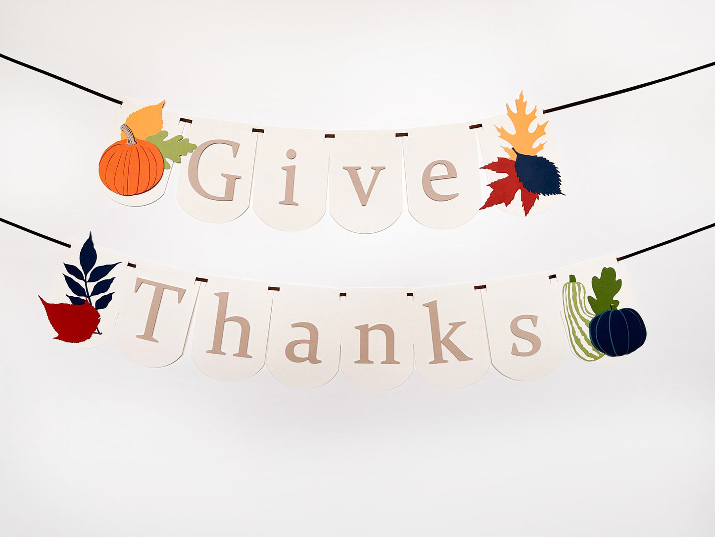 Fall Party Banner | Give Thanks | Custom Fall Banner | Pumpkin | Gourd | Squash | Autumn | Thanksgiving Garland | Birthday | Fall Event |