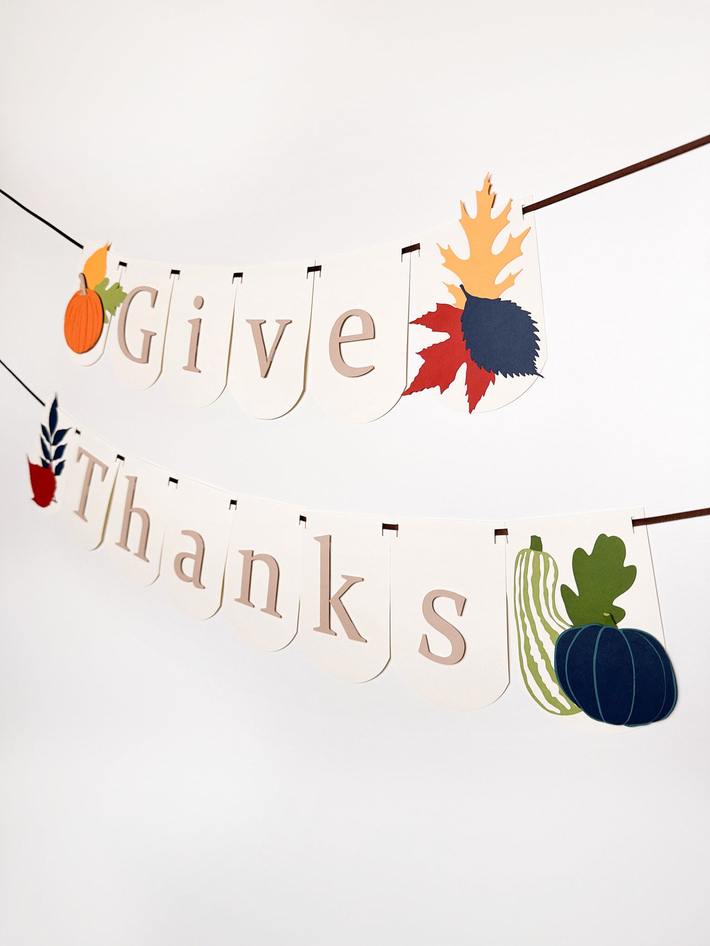 Fall Party Banner | Give Thanks | Custom Fall Banner | Pumpkin | Gourd | Squash | Autumn | Thanksgiving Garland | Birthday | Fall Event |