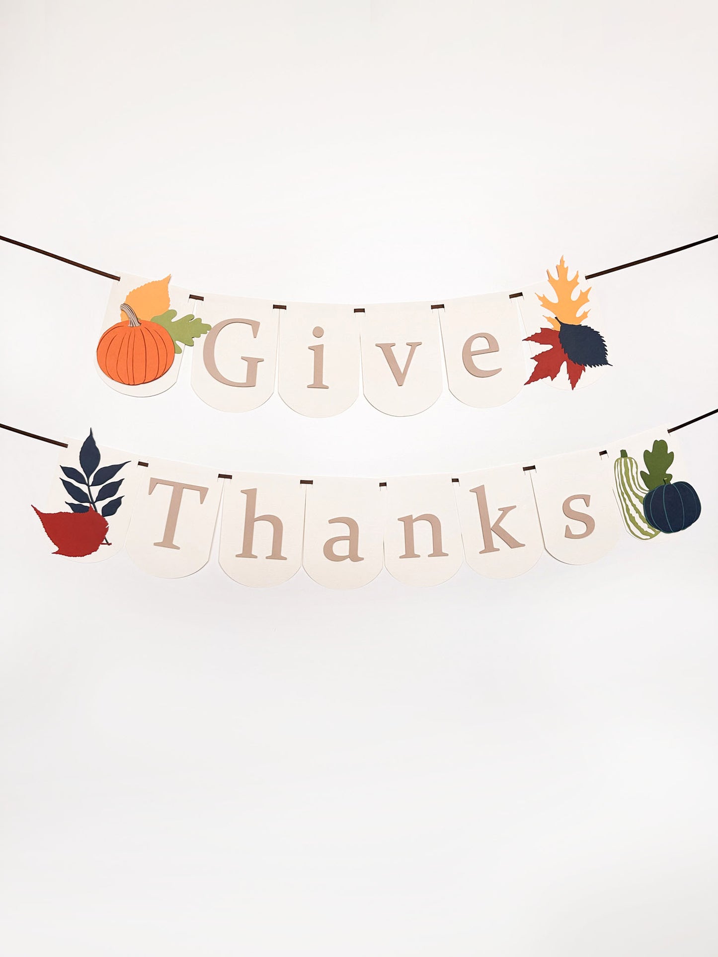 Fall Party Banner | Give Thanks | Custom Fall Banner | Pumpkin | Gourd | Squash | Autumn | Thanksgiving Garland | Birthday | Fall Event |