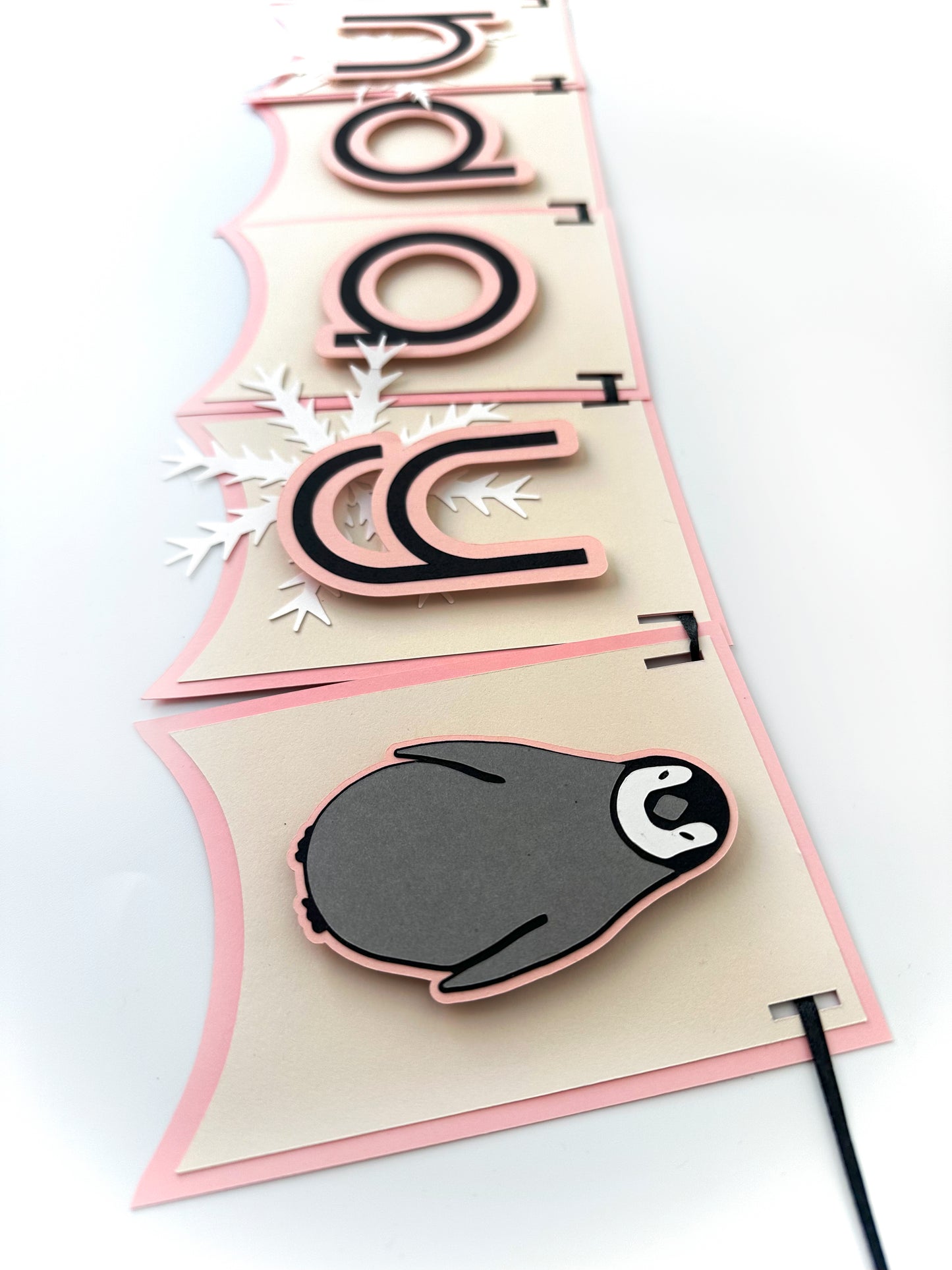 Penguin Party Banner Pink | Penguin Garland | Penguin Banner | Pink Penguin | Penguin Party