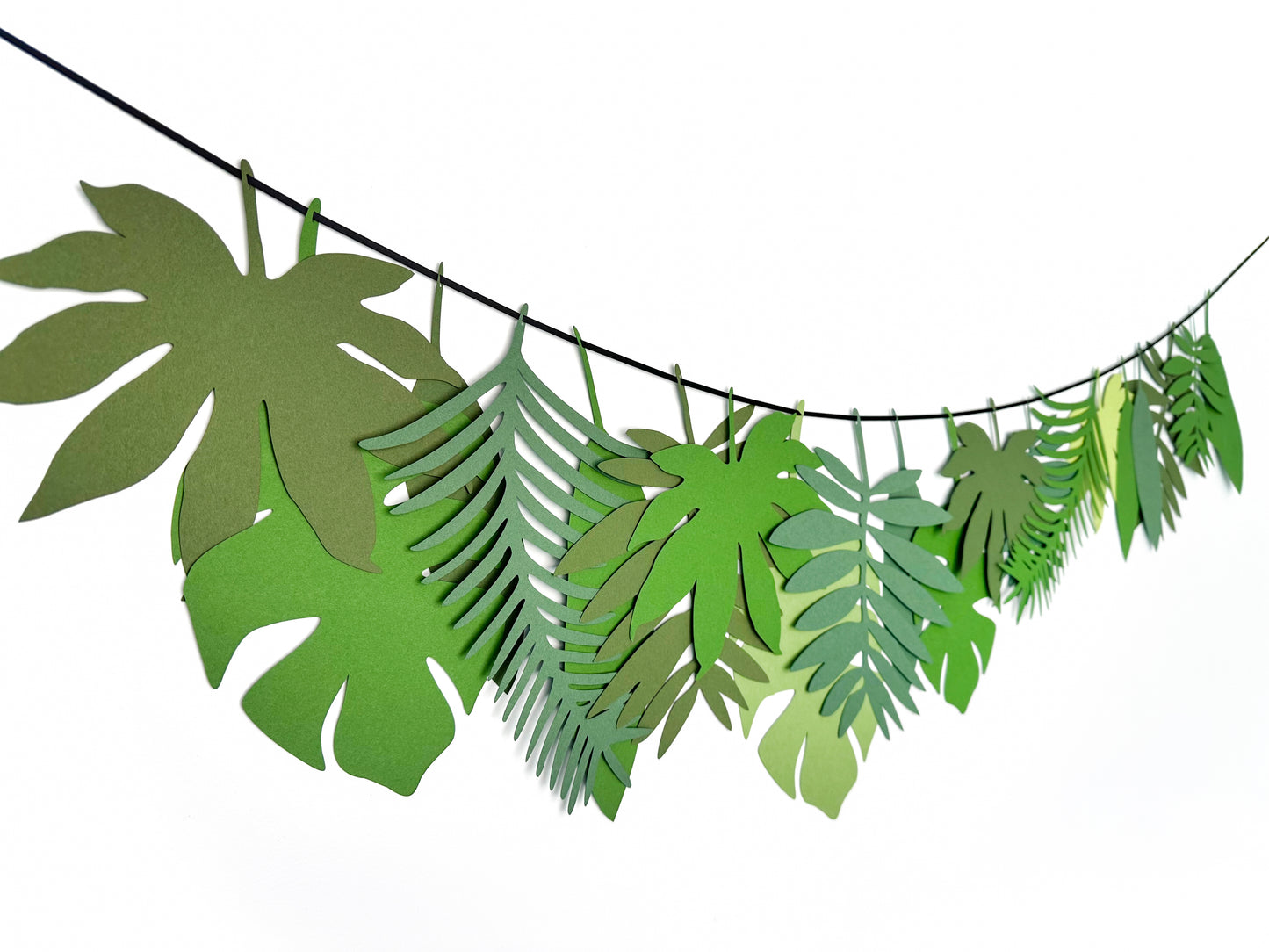 Tropical Leaves Banner | Tropical Leaves | Leaf Garland | Luau Banner