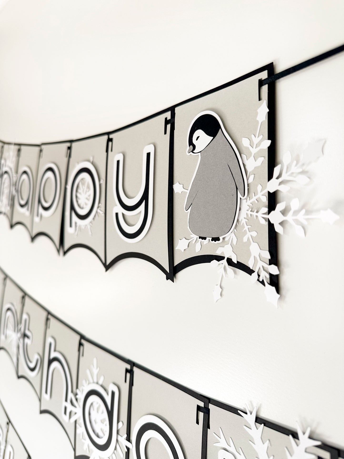 Penguin Party Banner Neutral | Neutral Garland | Penguin Garland | Penguin Birthday