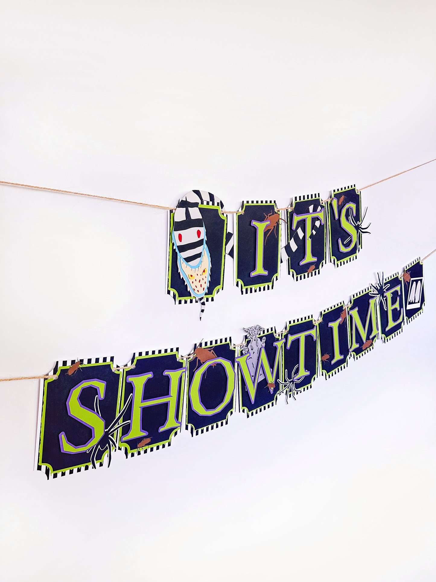 Showtime Party Banner | Beetle Party | Showtime Banner | Halloween Party | Spooky | Halloween Decoration | Juice | Creepy | October