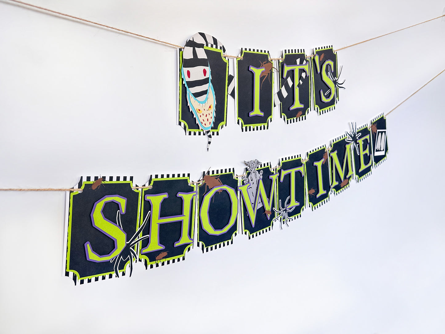 Showtime Party Banner | Beetle Party | Showtime Banner | Halloween Party | Spooky | Halloween Decoration | Juice | Creepy | October