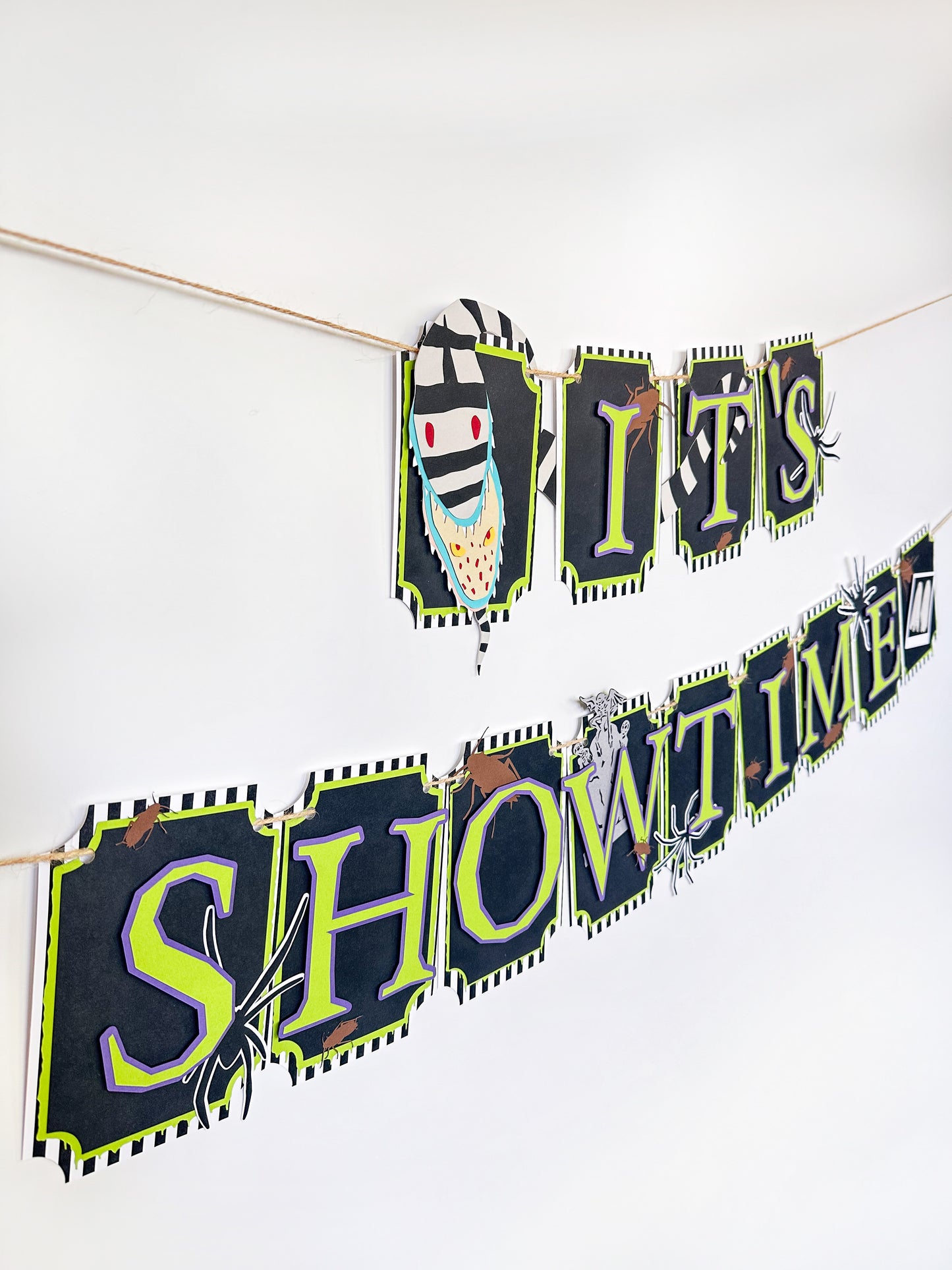 Showtime Party Banner | Beetle Party | Showtime Banner | Halloween Party | Spooky | Halloween Decoration | Juice | Creepy | October