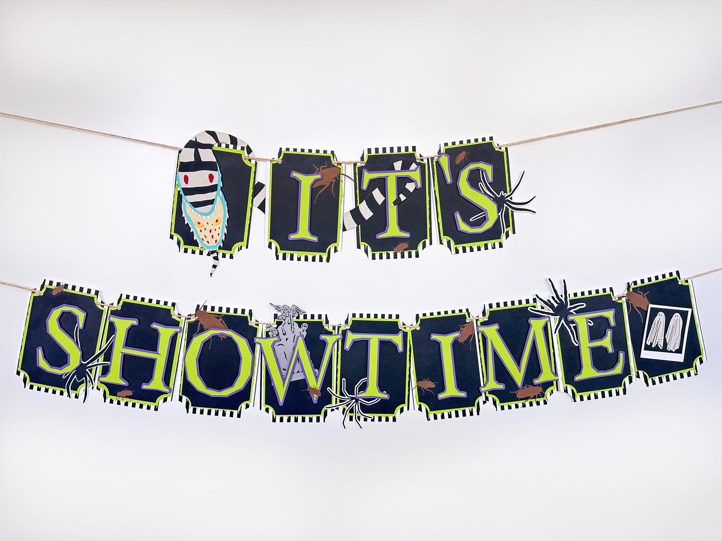 Showtime Party Banner | Beetle Party | Showtime Banner | Halloween Party | Spooky | Halloween Decoration | Juice | Creepy | October