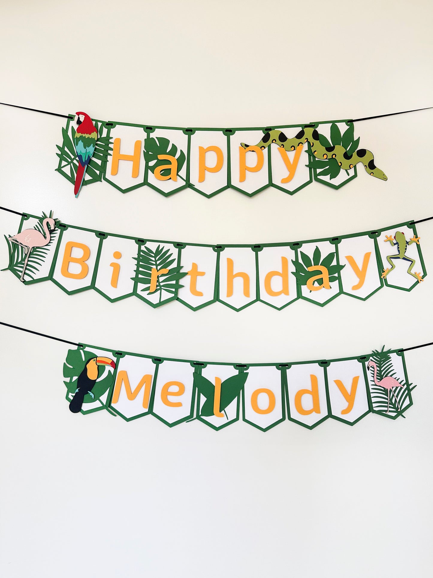 Jungle Rainforest Party Banner | Rainforest Banner | Jungle Banner | Luau | Tropical Garland