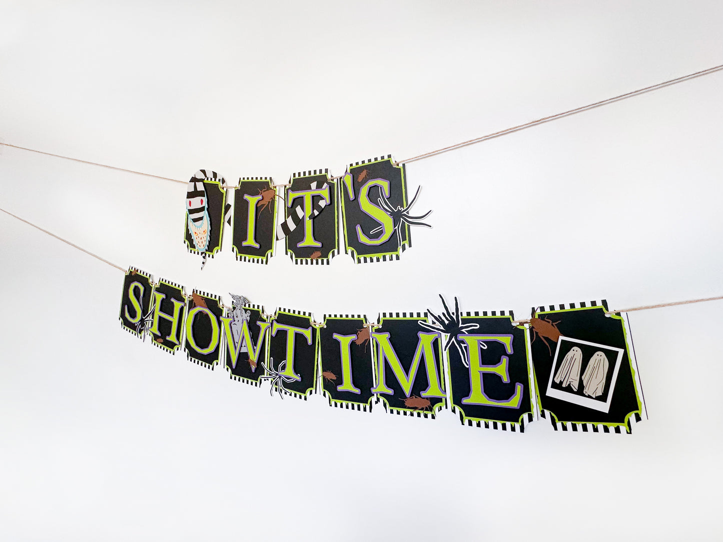 Showtime Party Banner | Beetle Party | Showtime Banner | Halloween Party | Spooky | Halloween Decoration | Juice | Creepy | October