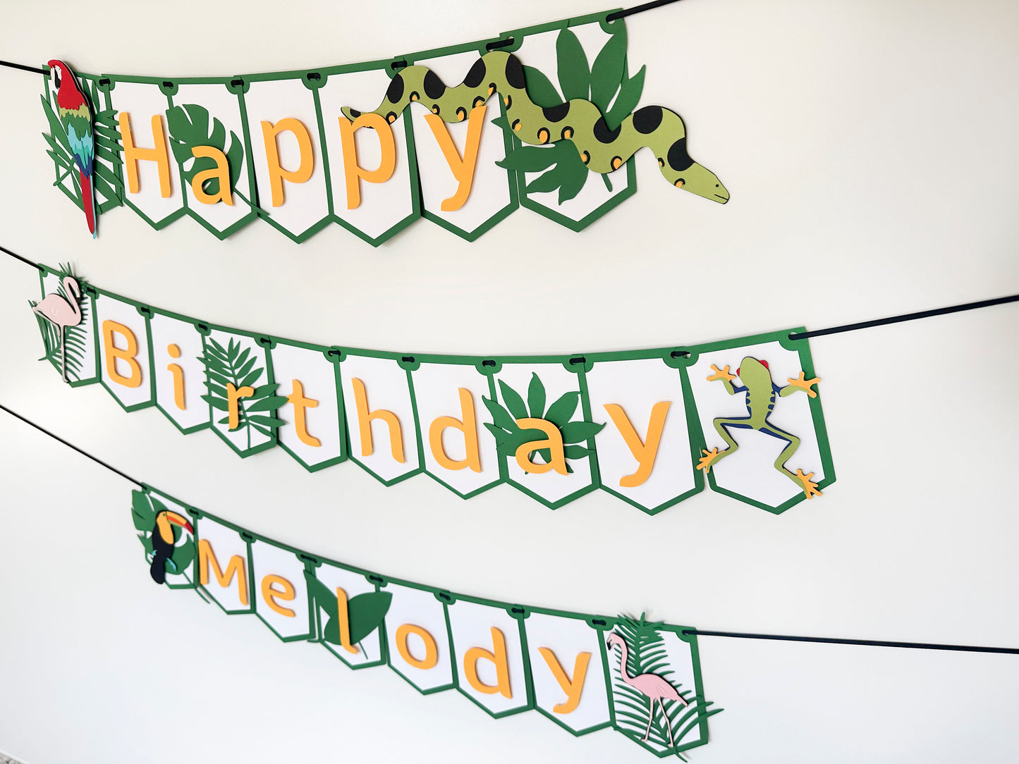 Jungle Rainforest Party Banner | Rainforest Banner | Jungle Banner | Luau | Tropical Garland