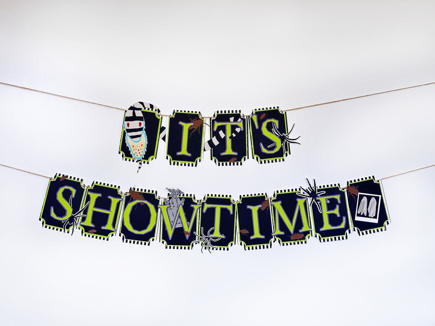 Showtime Party Banner | Beetle Party | Showtime Banner | Halloween Party | Spooky | Halloween Decoration | Juice | Creepy | October