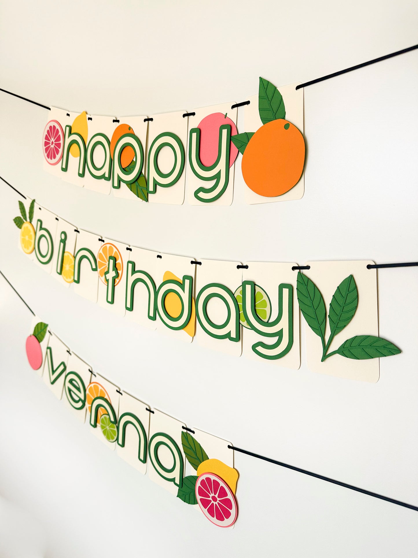 Citrus Party Banner| Lemon Banner | Lemon Garland | Summer Party | Party Decorations