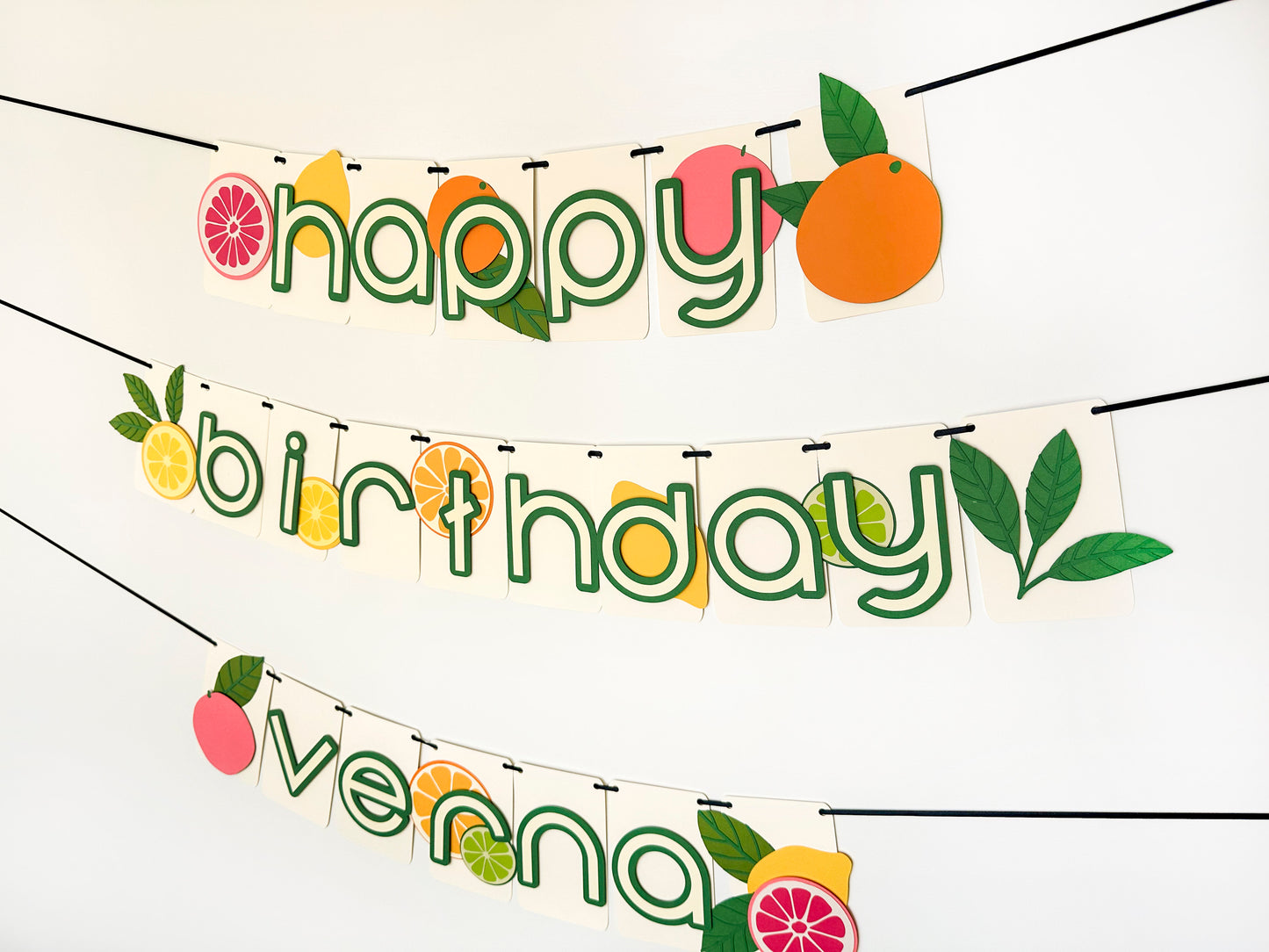 Citrus Party Banner| Lemon Banner | Lemon Garland | Summer Party | Party Decorations