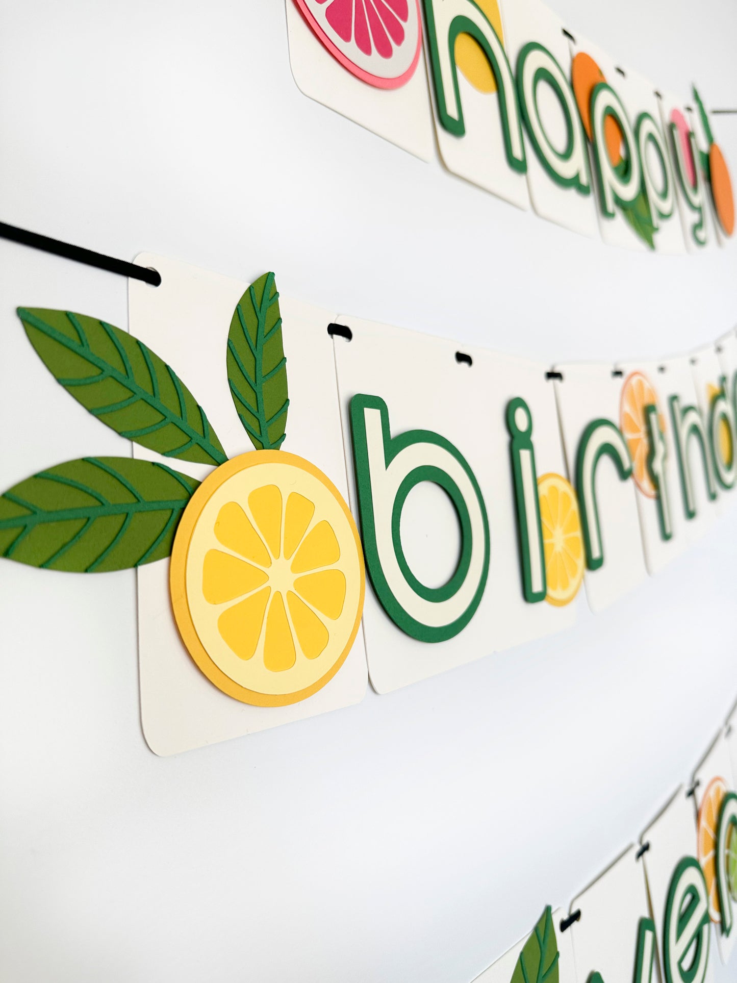 Citrus Party Banner| Lemon Banner | Lemon Garland | Summer Party | Party Decorations