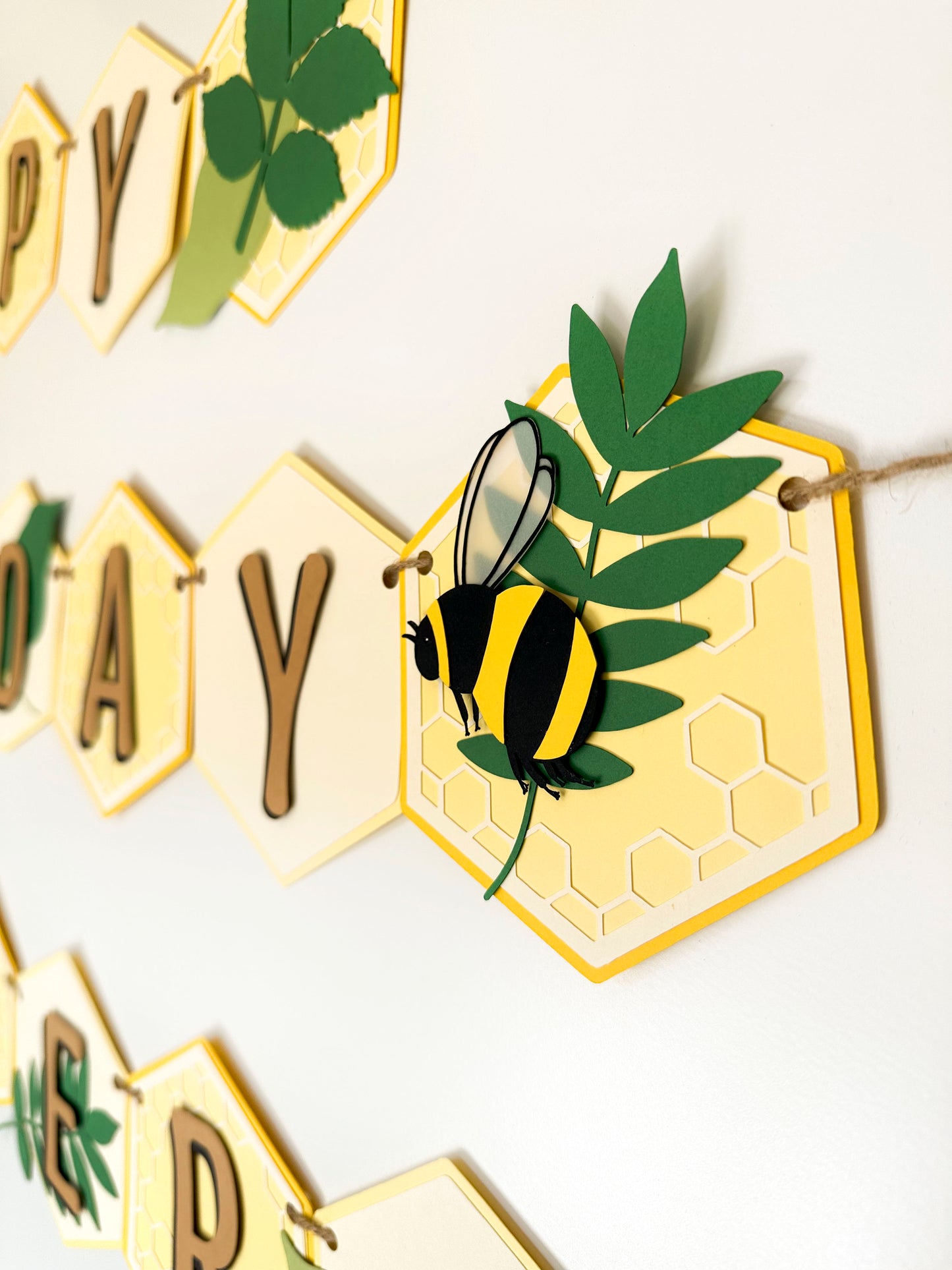 Bee Party Banner | Honeycomb Banner | Bee Garland | Bee Banner| Bee Party| Bee Decorations