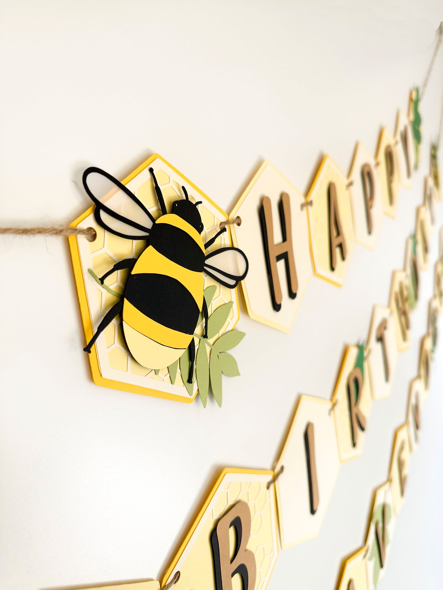 Bee Party Banner | Honeycomb Banner | Bee Garland | Bee Banner| Bee Party| Bee Decorations