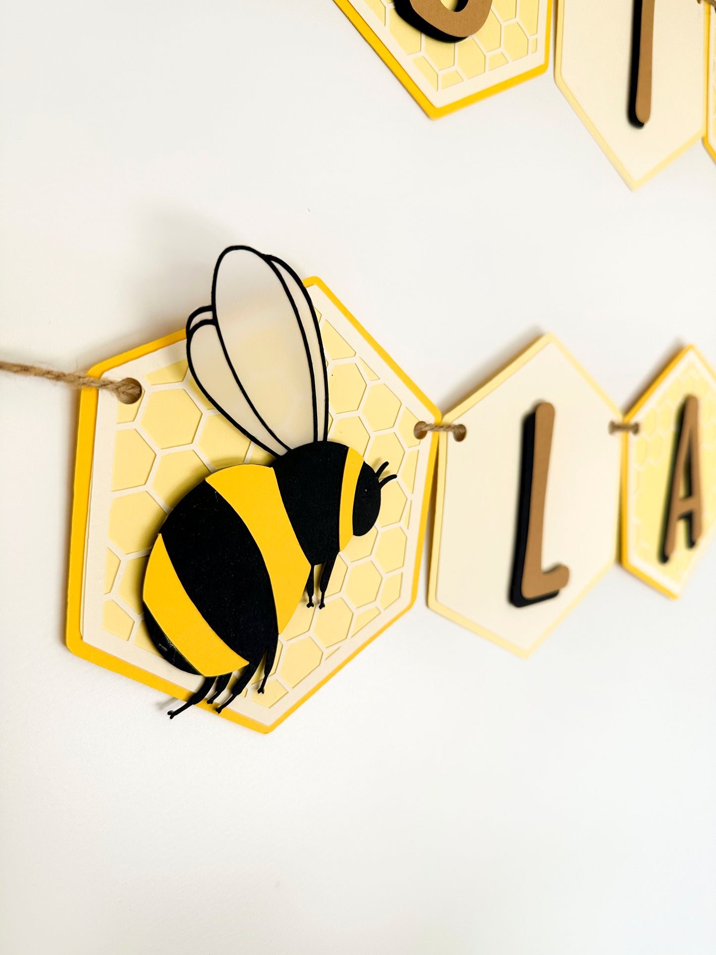 Bee Party Banner | Honeycomb Banner | Bee Garland | Bee Banner| Bee Party| Bee Decorations