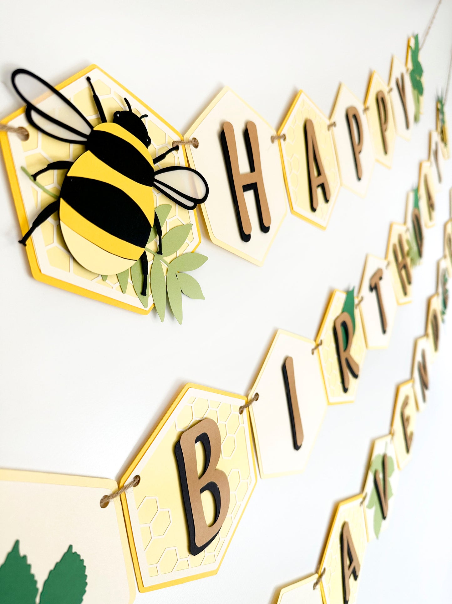 Bee Party Banner | Honeycomb Banner | Bee Garland | Bee Banner| Bee Party| Bee Decorations