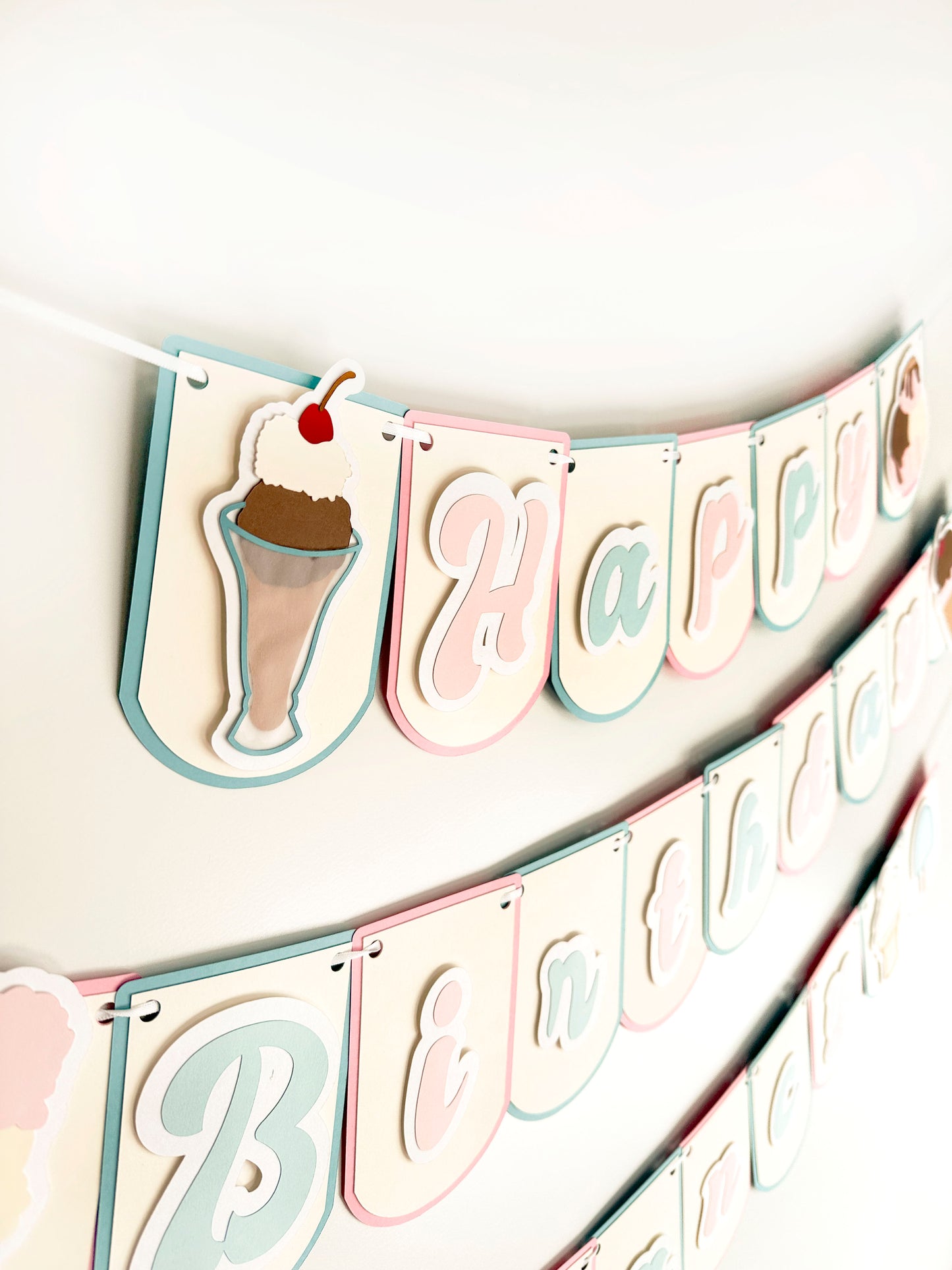 Ice Cream Party Banner | Ice Cream Party | Ice Cream Birthday | Ice Cream Garland