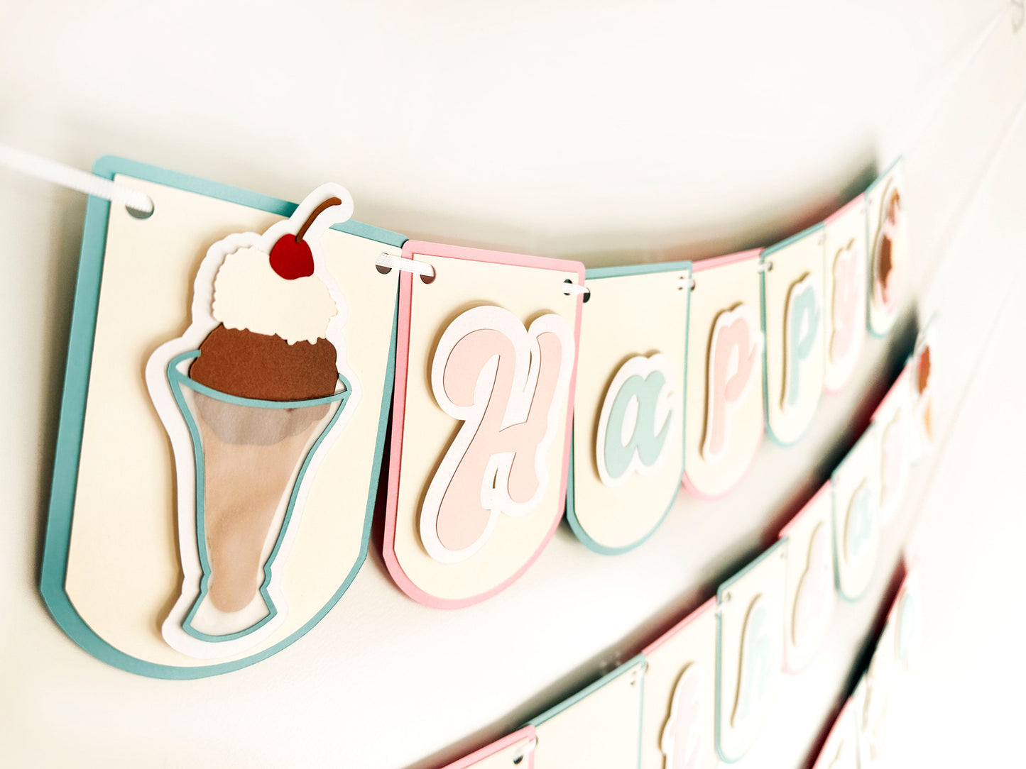 Ice Cream Party Banner | Ice Cream Party | Ice Cream Birthday | Ice Cream Garland