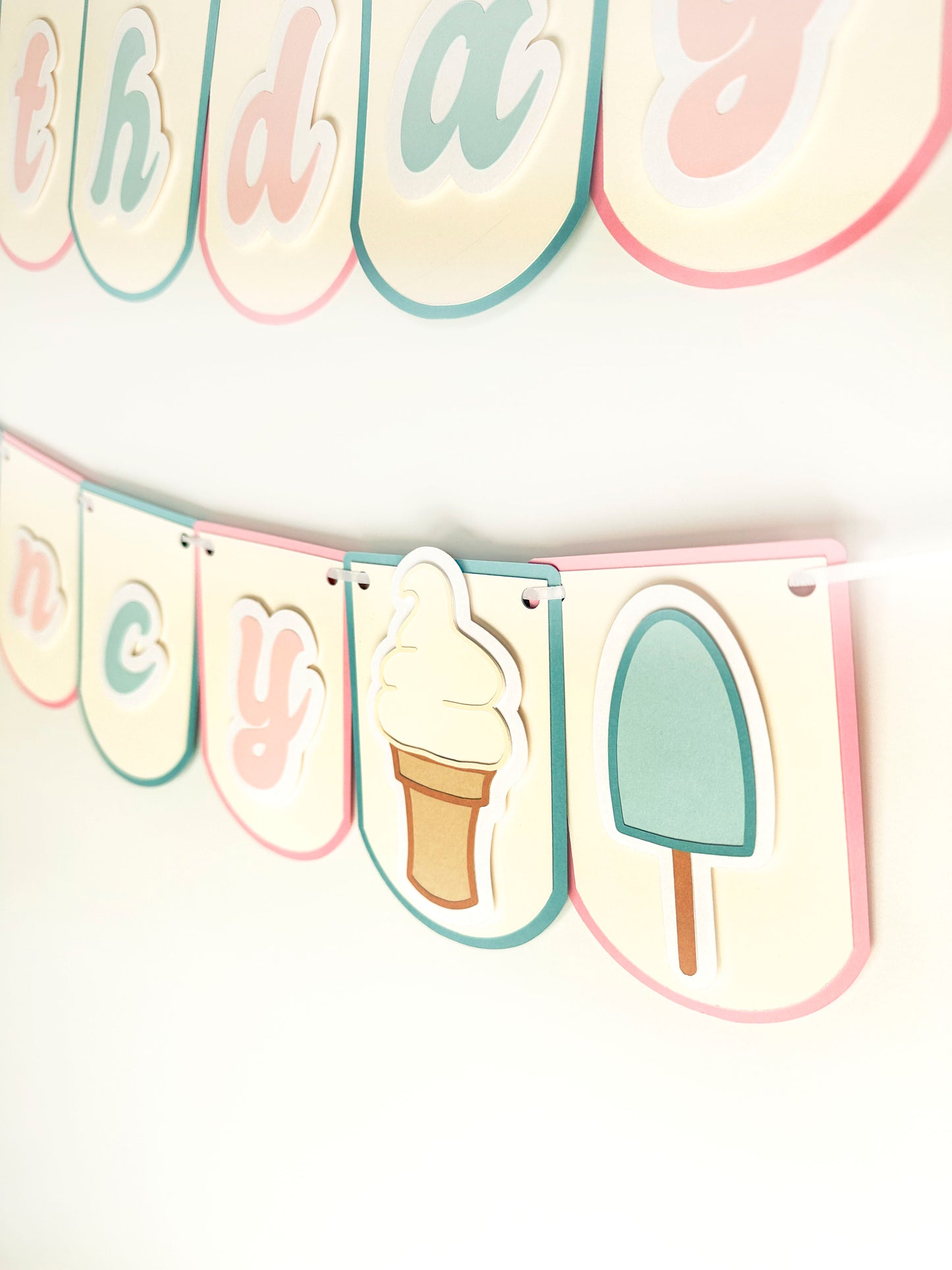 Ice Cream Party Banner | Ice Cream Party | Ice Cream Birthday | Ice Cream Garland