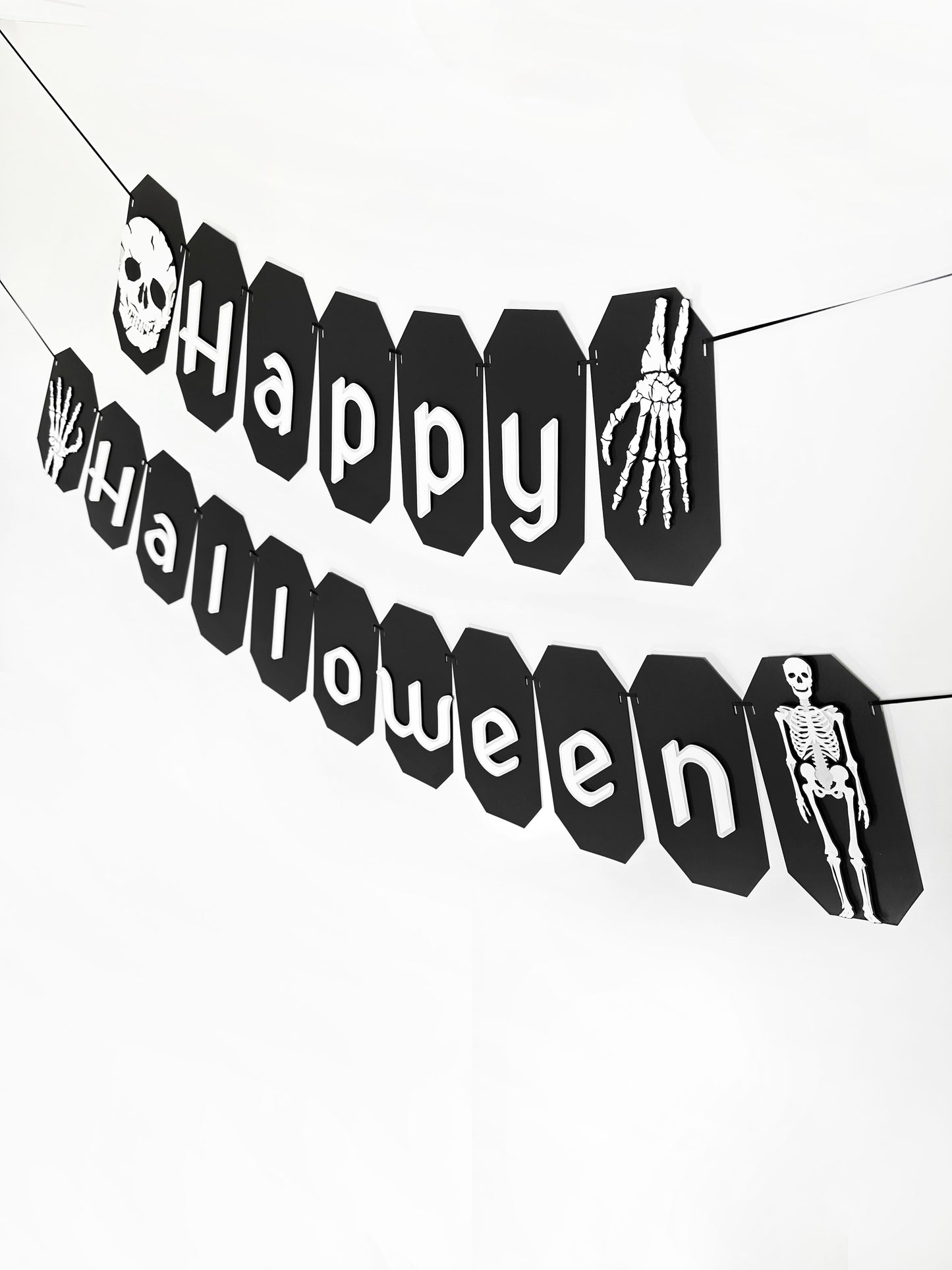 Skeleton Halloween Banner | Skull Garland | Skeleton Garland | Happy Halloween Garland