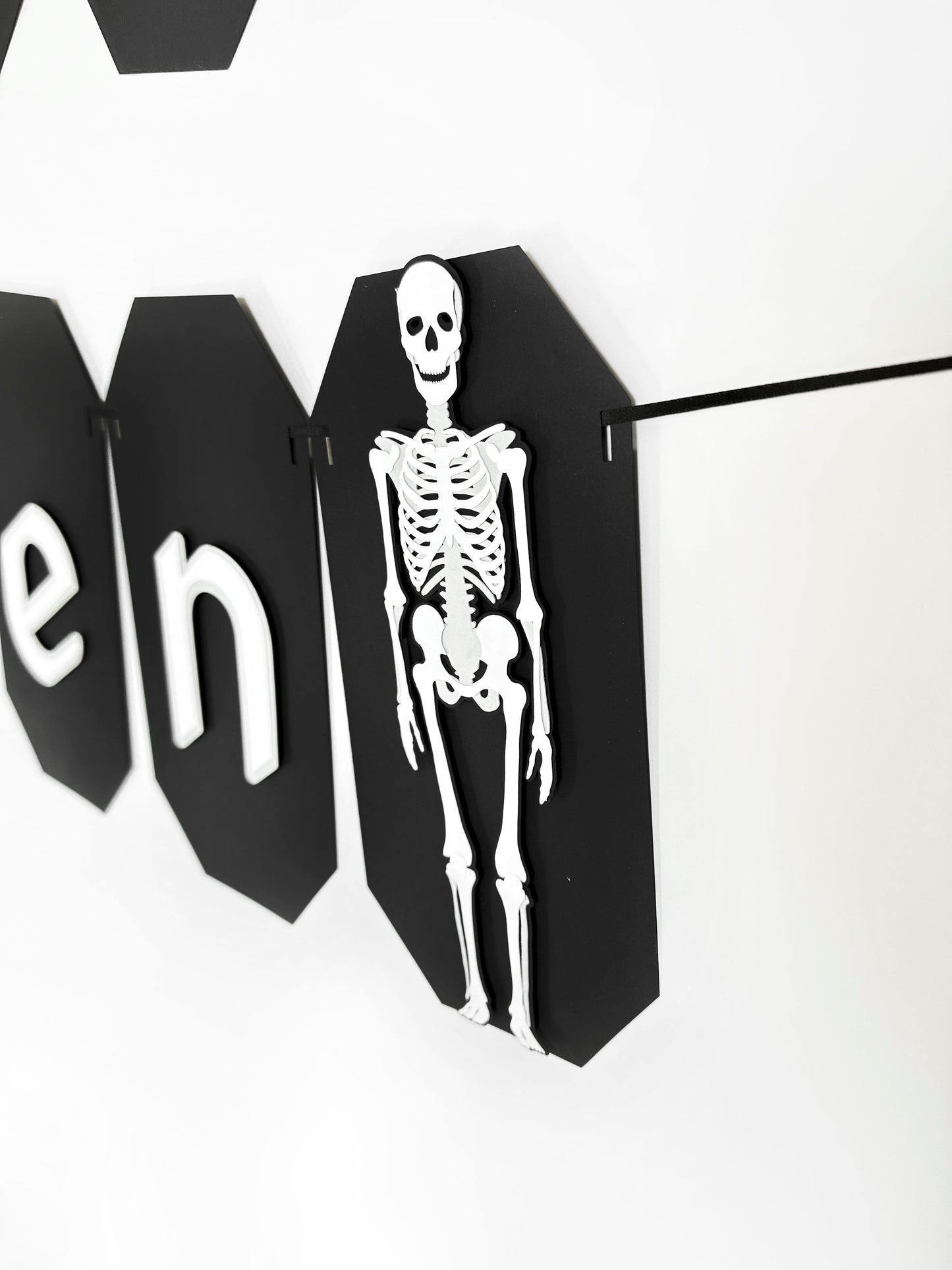 Skeleton Halloween Banner | Skull Garland | Skeleton Garland | Happy Halloween Garland