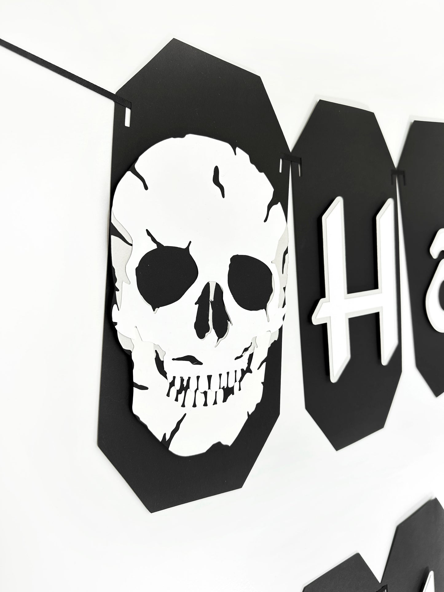 Skeleton Halloween Banner | Skull Garland | Skeleton Garland | Happy Halloween Garland