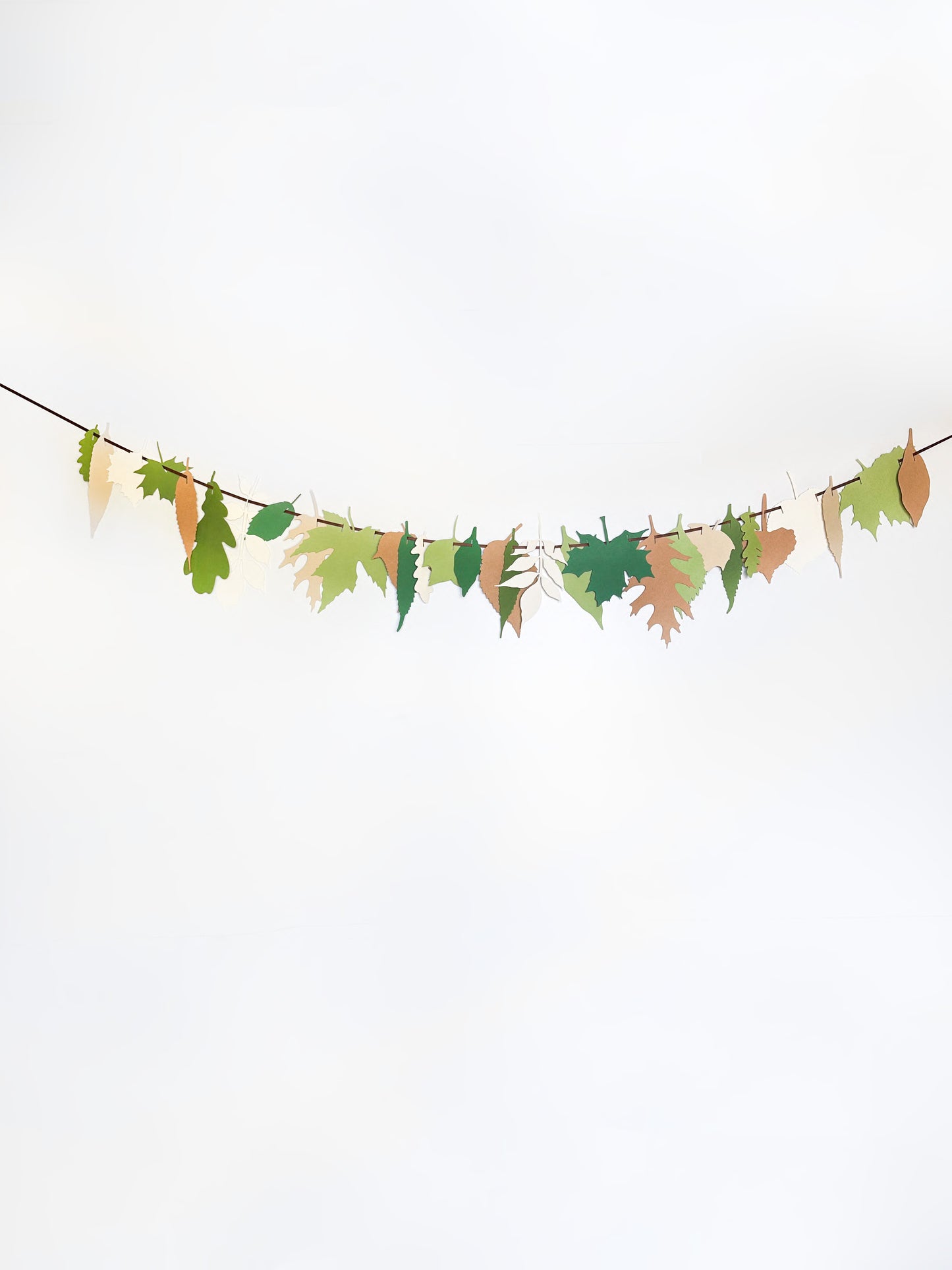 Fall Leaves Banner Green Brown | Fall Leaves Garland | Fall | Autumn | Leaves | Harvest | Birthday| Party| Fall Colors | Thanksgiving |