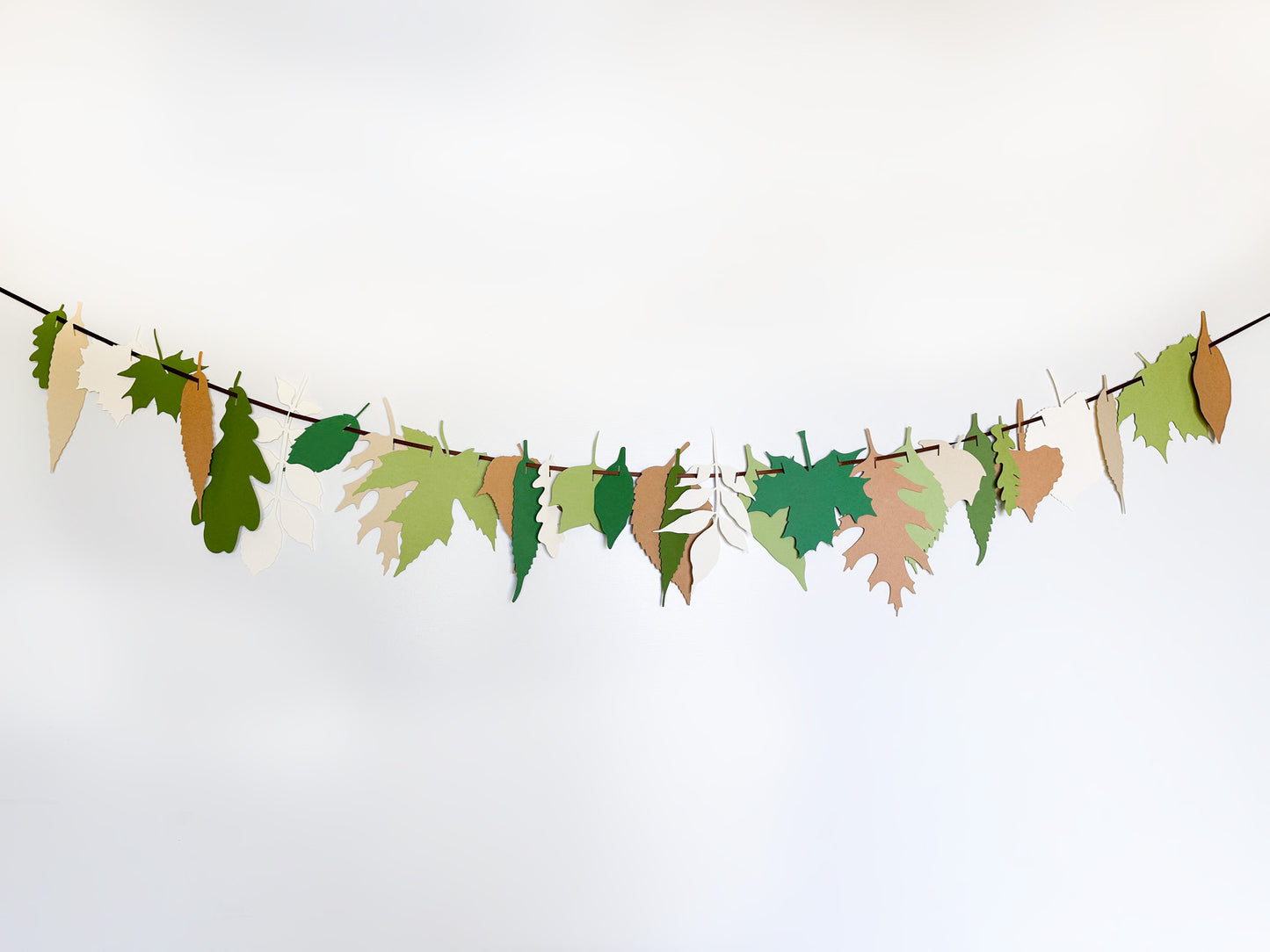 Fall Leaves Banner Green Brown | Fall Leaves Garland | Fall | Autumn | Leaves | Harvest | Birthday| Party| Fall Colors | Thanksgiving |