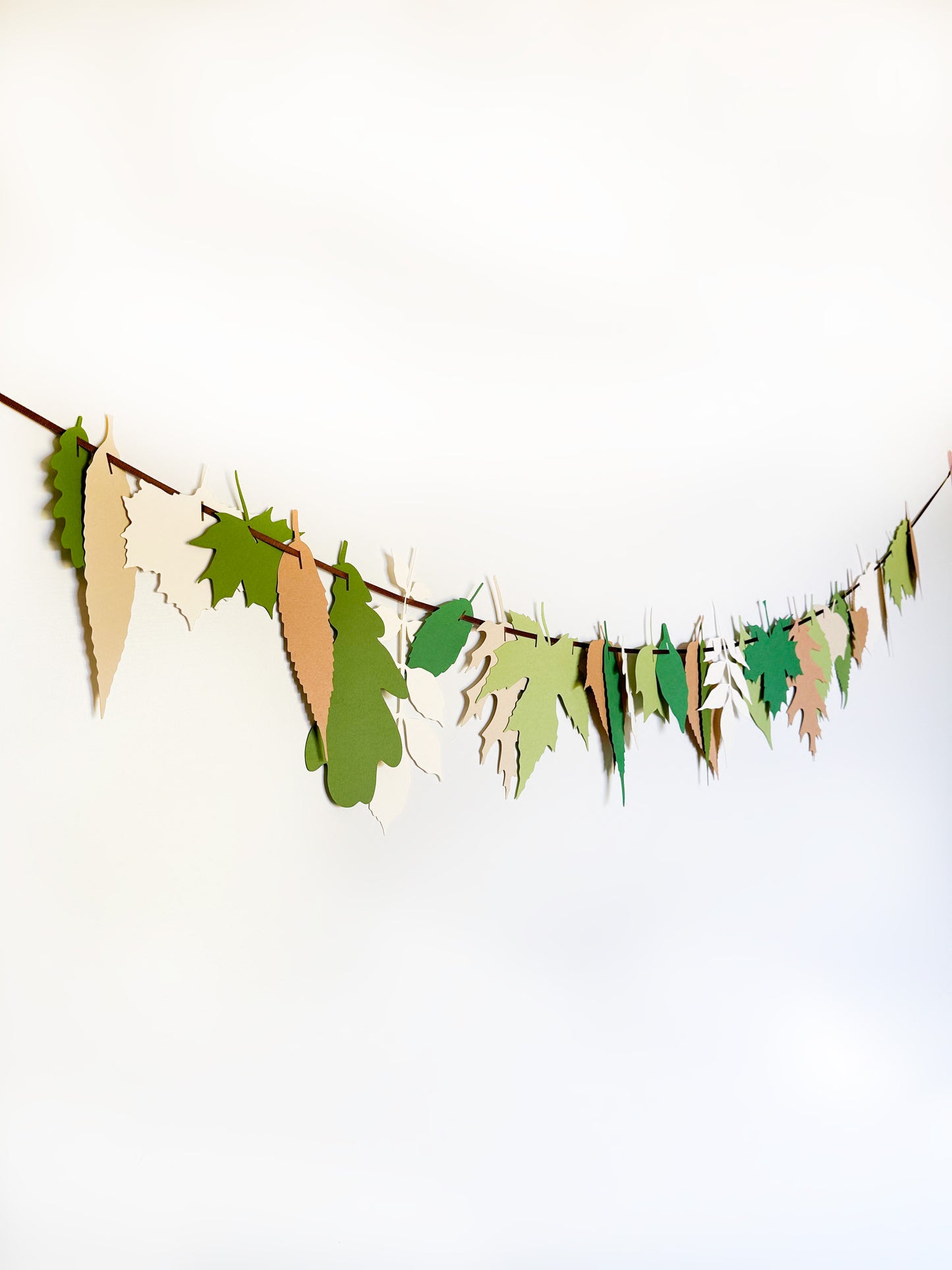 Fall Leaves Banner Green Brown | Fall Leaves Garland | Fall | Autumn | Leaves | Harvest | Birthday| Party| Fall Colors | Thanksgiving |