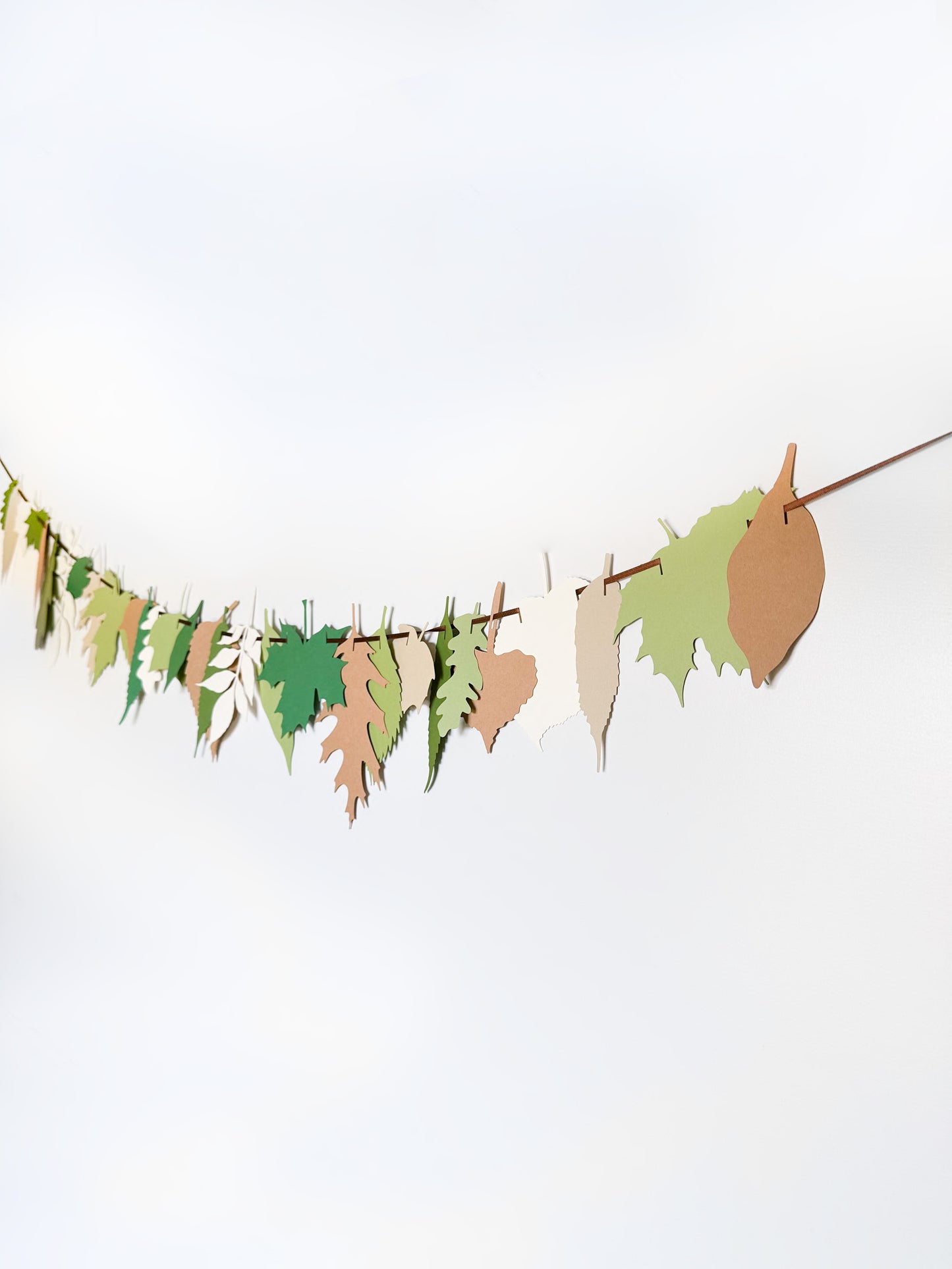 Fall Leaves Banner Green Brown | Fall Leaves Garland | Fall | Autumn | Leaves | Harvest | Birthday| Party| Fall Colors | Thanksgiving |