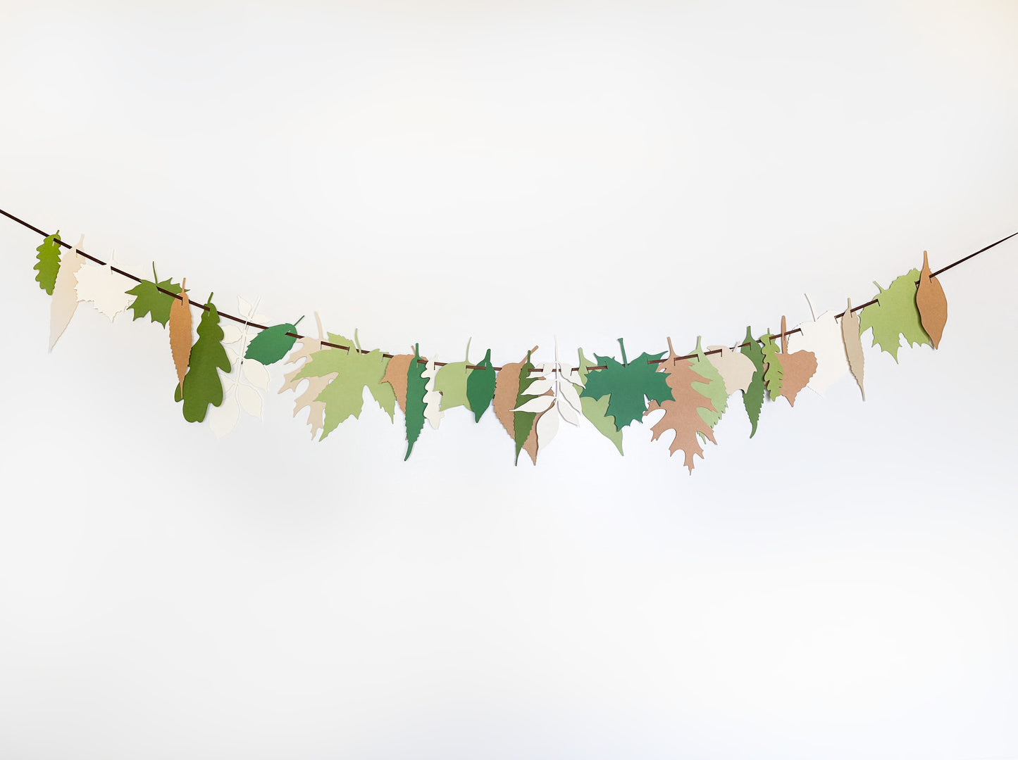 Fall Leaves Banner Green Brown | Fall Leaves Garland | Fall | Autumn | Leaves | Harvest | Birthday| Party| Fall Colors | Thanksgiving |