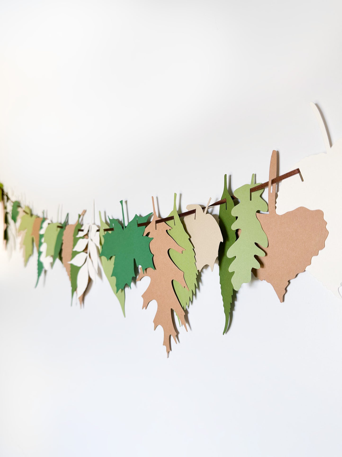 Fall Leaves Banner Green Brown | Fall Leaves Garland | Fall | Autumn | Leaves | Harvest | Birthday| Party| Fall Colors | Thanksgiving |