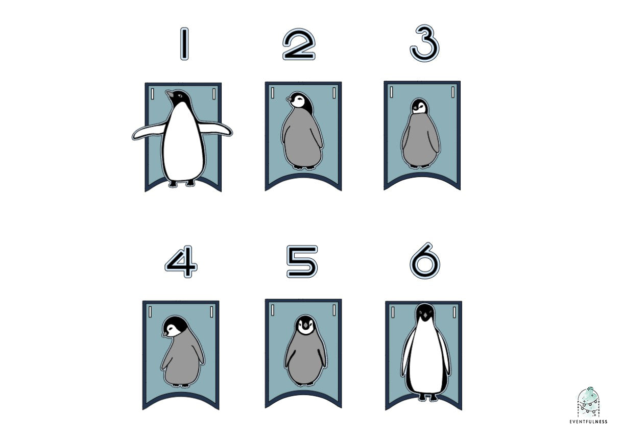 Penguin Party Banner Blue | Penguin Banner | Penguin Garland | Penguin Party