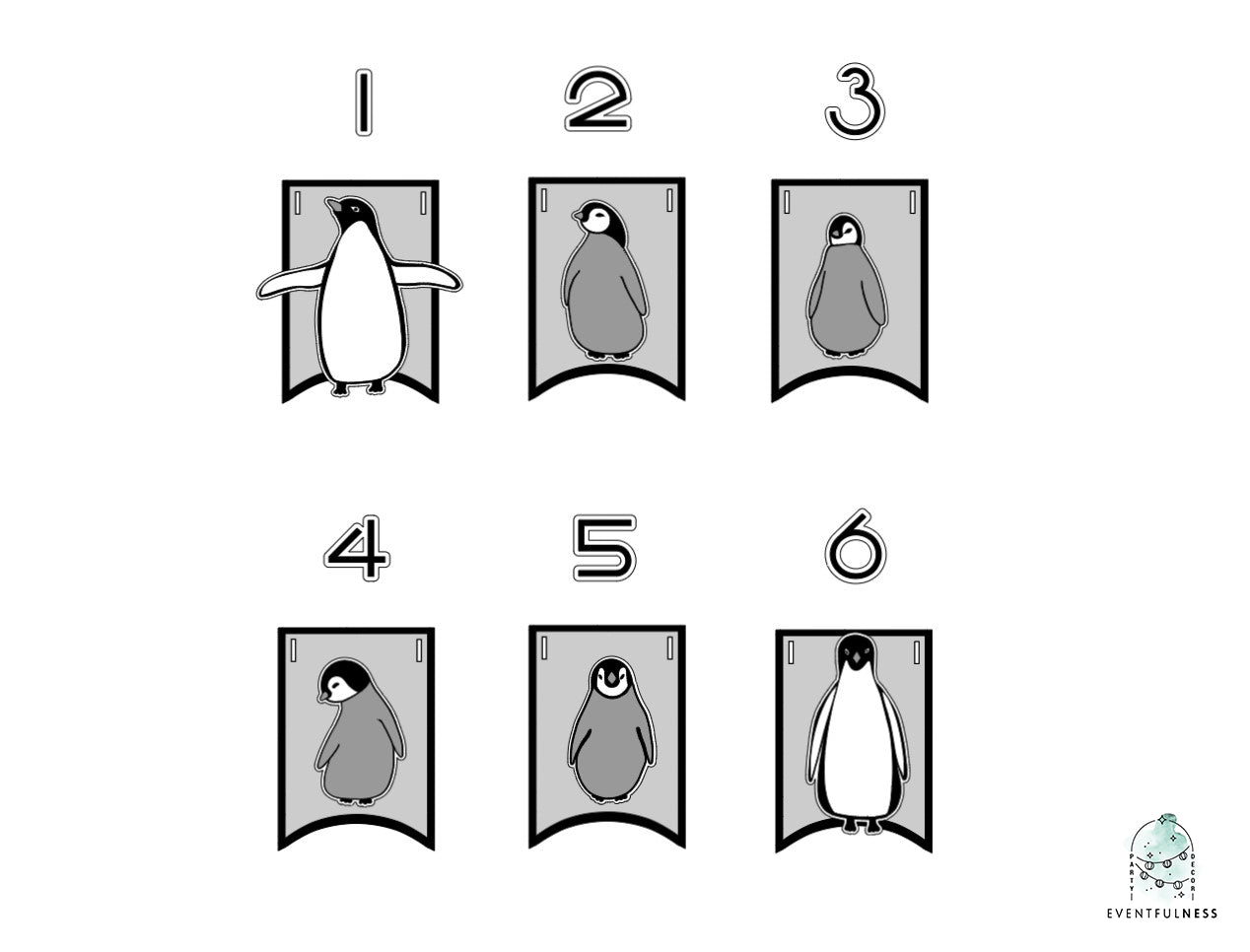 Penguin Party Banner Neutral | Neutral Garland | Penguin Garland | Penguin Birthday