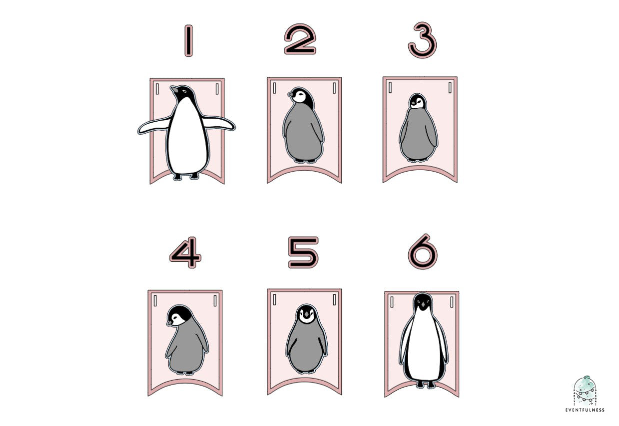 Penguin Party Banner Pink | Penguin Garland | Penguin Banner | Pink Penguin | Penguin Party