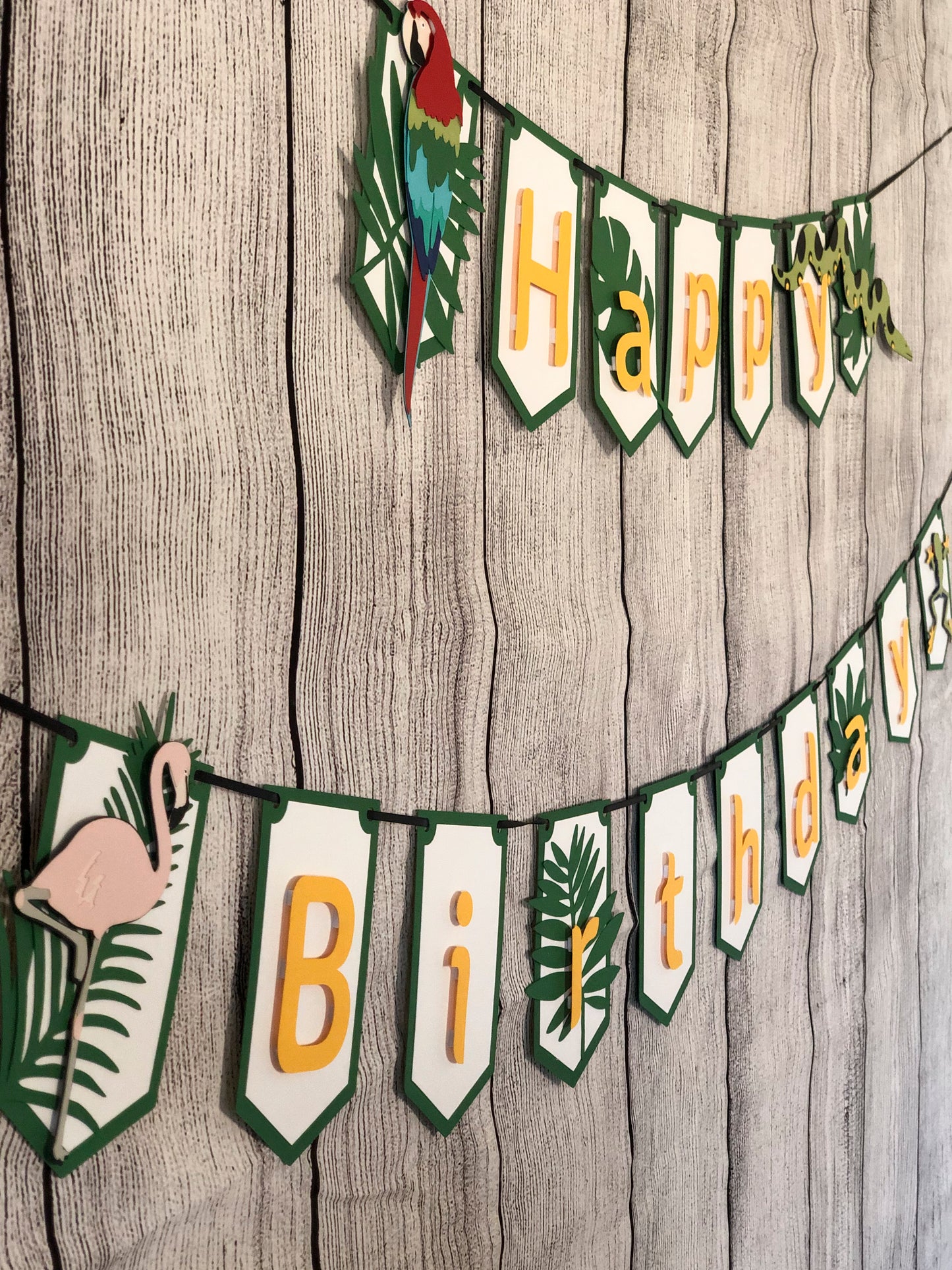 Jungle Rainforest Party Banner | Rainforest Banner | Jungle Banner | Luau | Tropical Garland